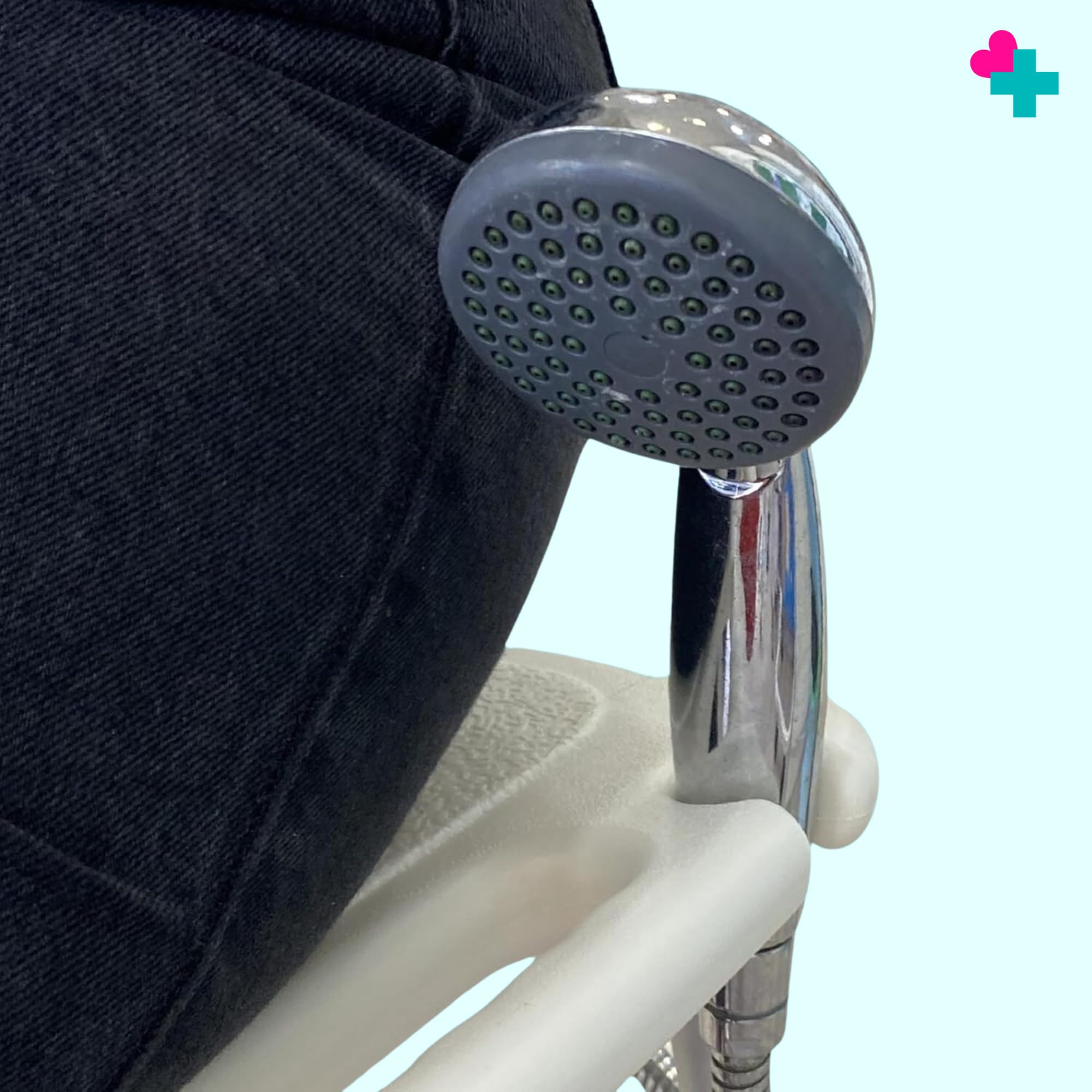 Silla de Ducha para Personas Mayores con Respaldo y Asiento en U | Regulable en Altura | Silla de Baño Antideslizante con Asas | Ayuda para Higiene, Movilidad Reducida y Discapacidad
