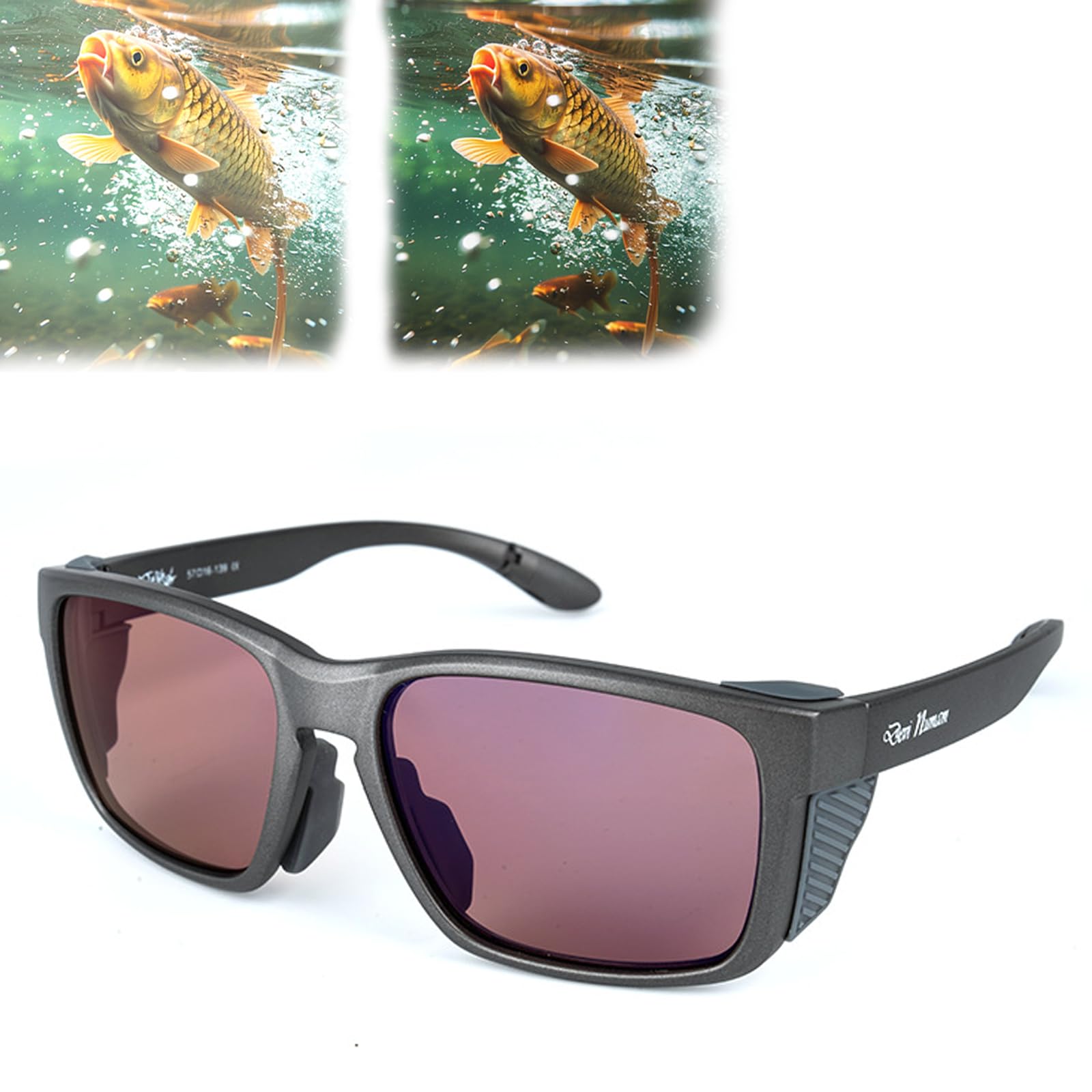 Genérico Gafas De Sol Aquavision Pro, Gafas Polarizadas con Protección Uv400, Gafas De Pesca Ligeras Sin Marco, Gafas De Sol Deportivas Antivaho Ventiladas (Red)