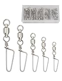 Snap Swivels Fishing Swivels Saltwater Heavy Duty Ball Bearing Swivels Fishing Tackle Fishing Swivels with Snaps