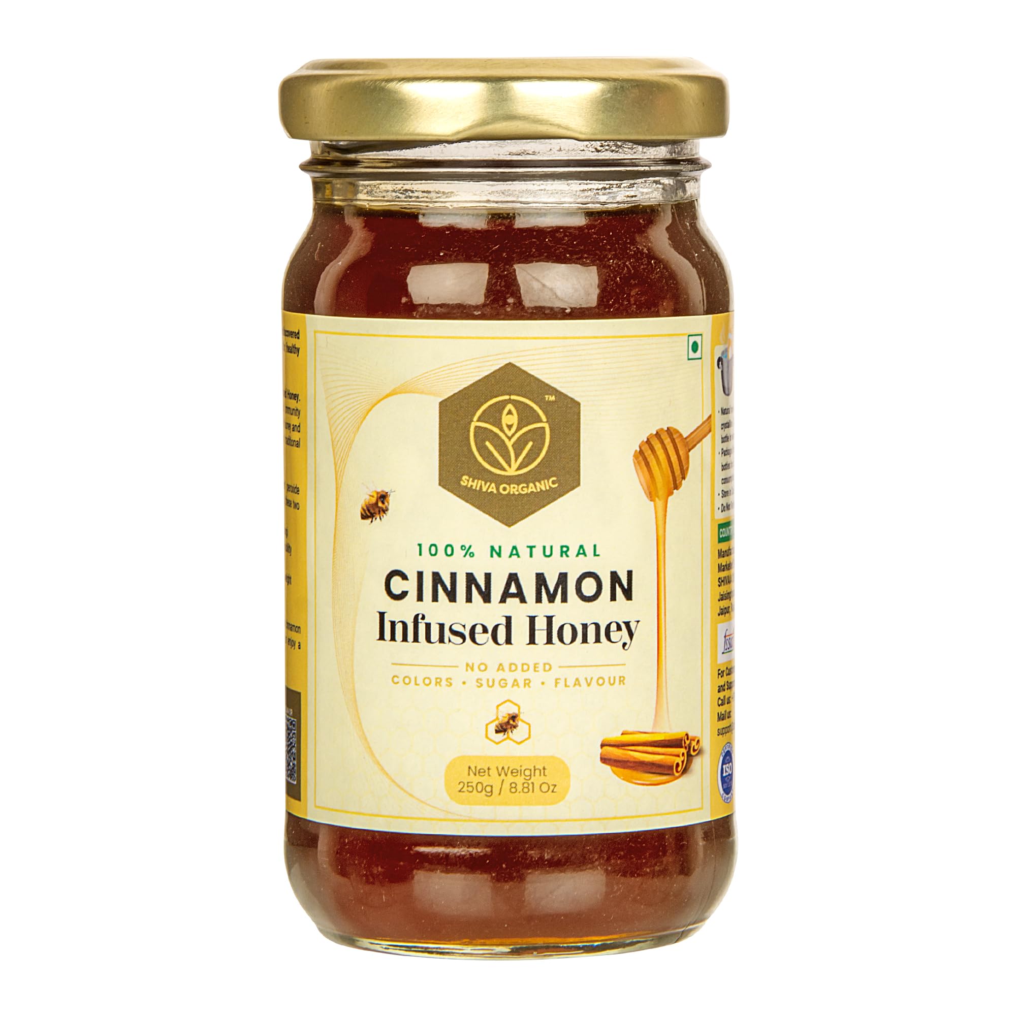 Shiva Organic Infused Honey |100% Natural and Pure Honey No Added Sugar No Added Color Flavour Unadulterated (250 g, Cinnamon Infused Honey) (B0BPYHFL8M) Amazon Price History, Amazon Price Tracker