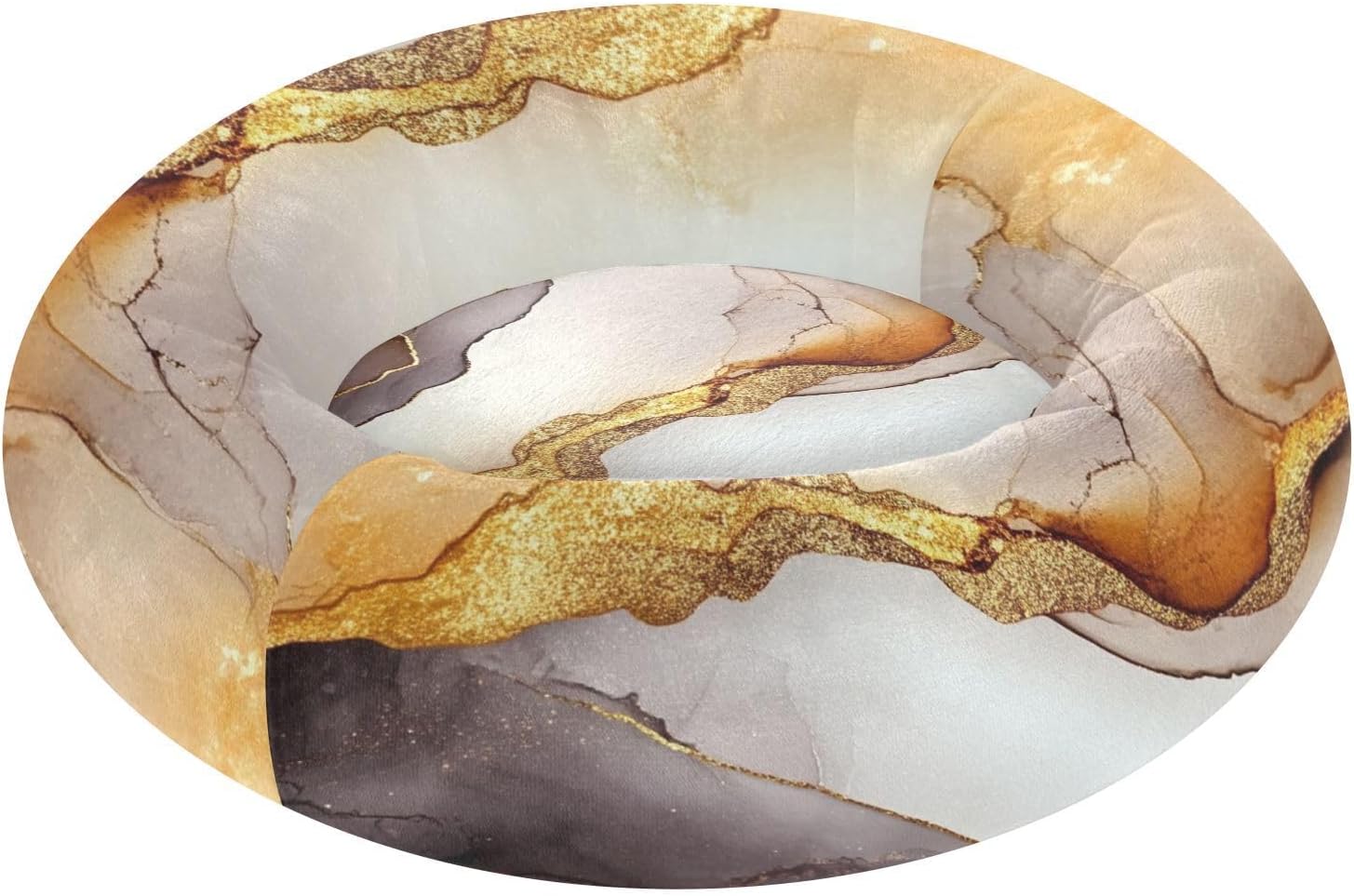 Marble White Brown Pet Dog Beds Warm & Soft Cat Pillow Bed for Small Size Pets Supplies M