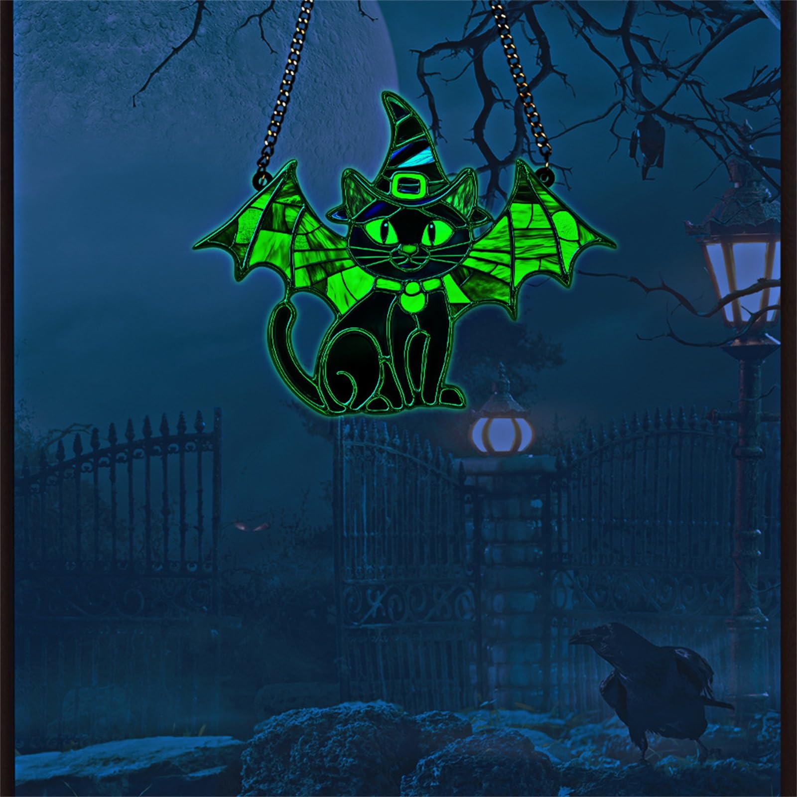 アクリル画 猫のハロウィンナイト満月の夜 F4 Project MiLLA STUDIO on X: 