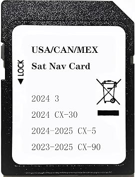 2025 Updated Mpas Navigation SD Card Compatible with M-da 3 2024/Cx-30 2024/ Cx-5 2024-2025/ Cx-90 2023-2025USA/CAN/MEX Maps
