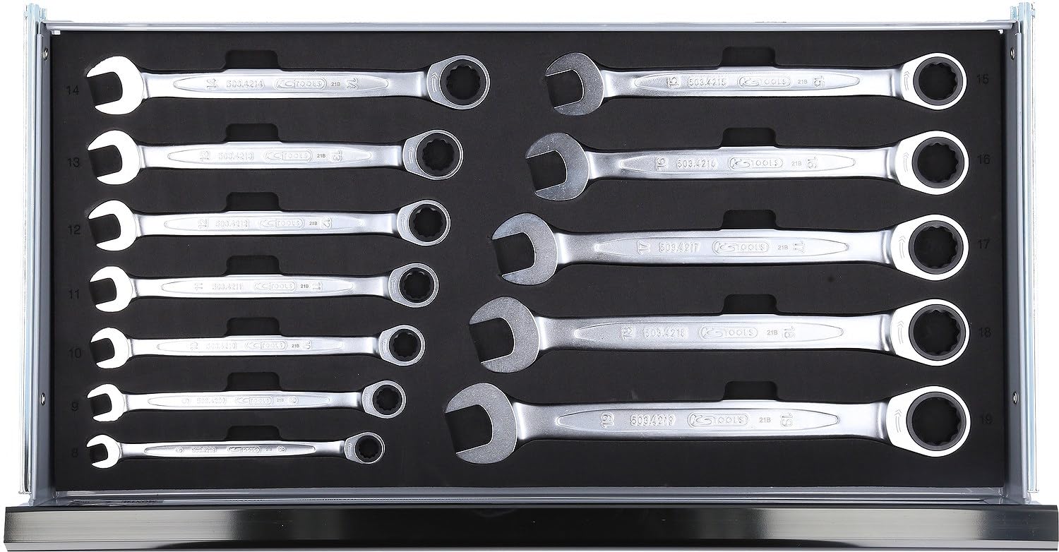 KS Tools 918.0100 Coffre à outils BLACKplus équipé - 3 tiroirs et plateau - 100 pcs