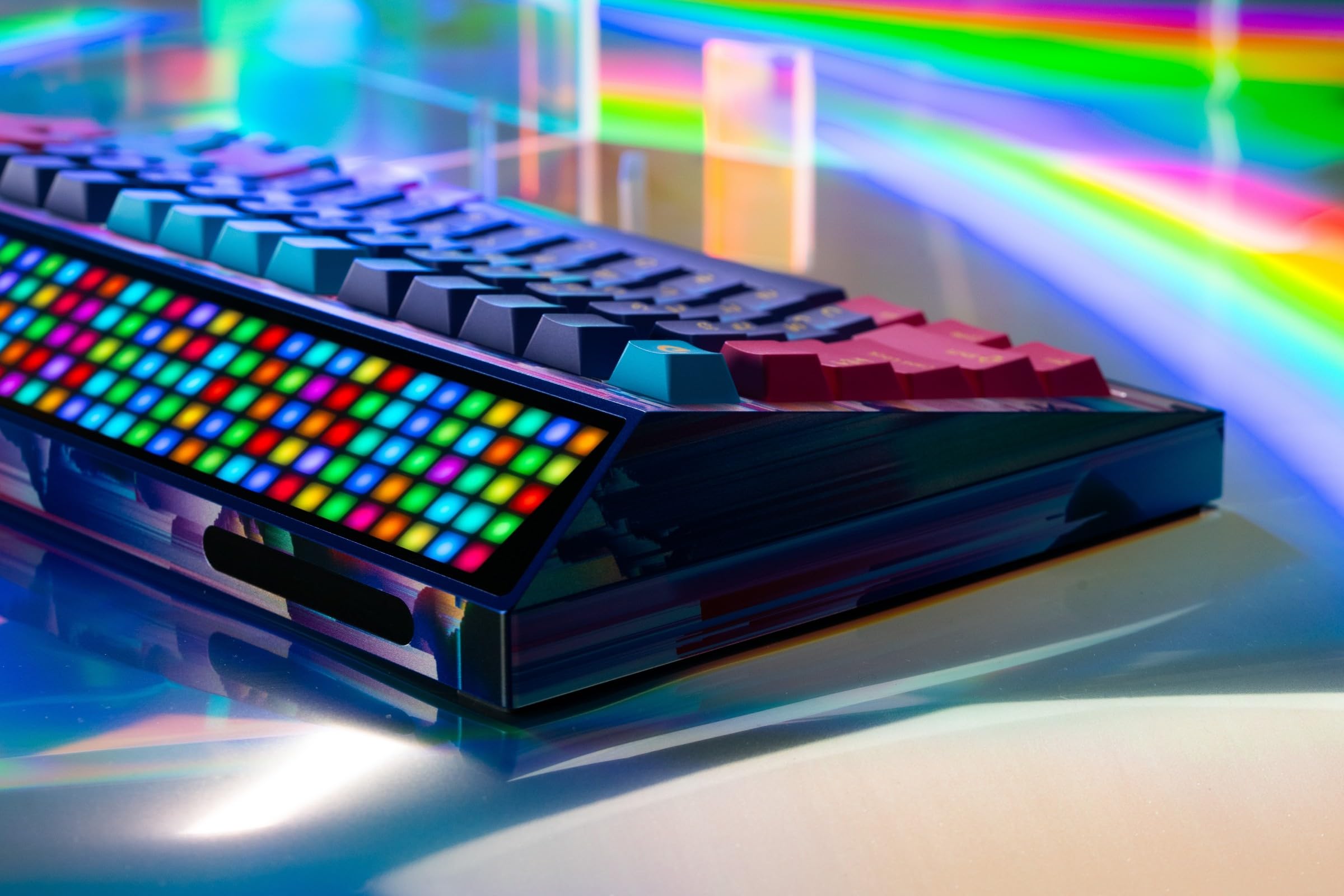 Angry miao CYBERBOARD  Wireless Custom Creamy Mechanical Keyboard, 81 Key Tri-Mode 2.4G Bluetooth Wireless Gaming PC Computer Keyboard, High-End RGB Gaming Accessories, Hotswappable Switch