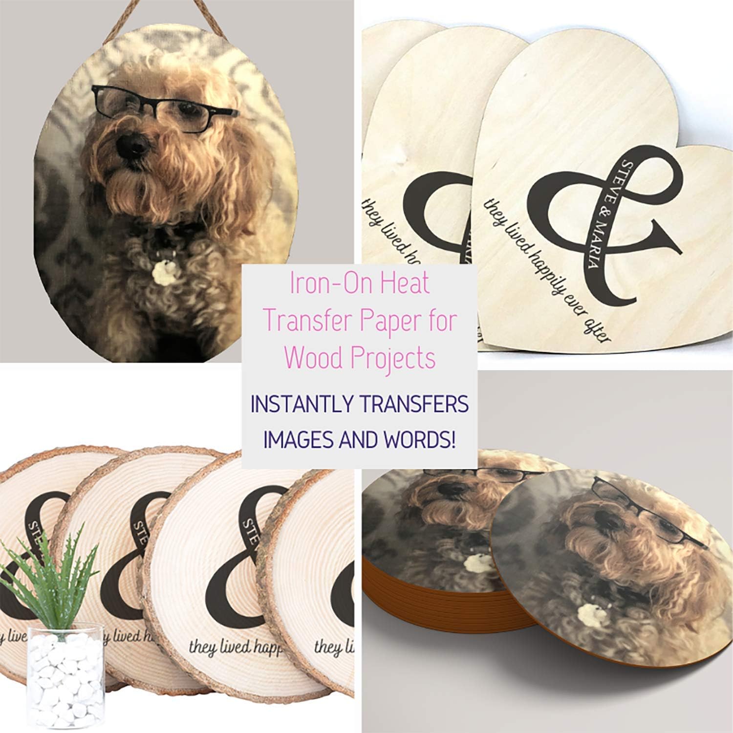 NuFun Activities Inkjet Printable Iron On Heat Transfer Paper For Wood 