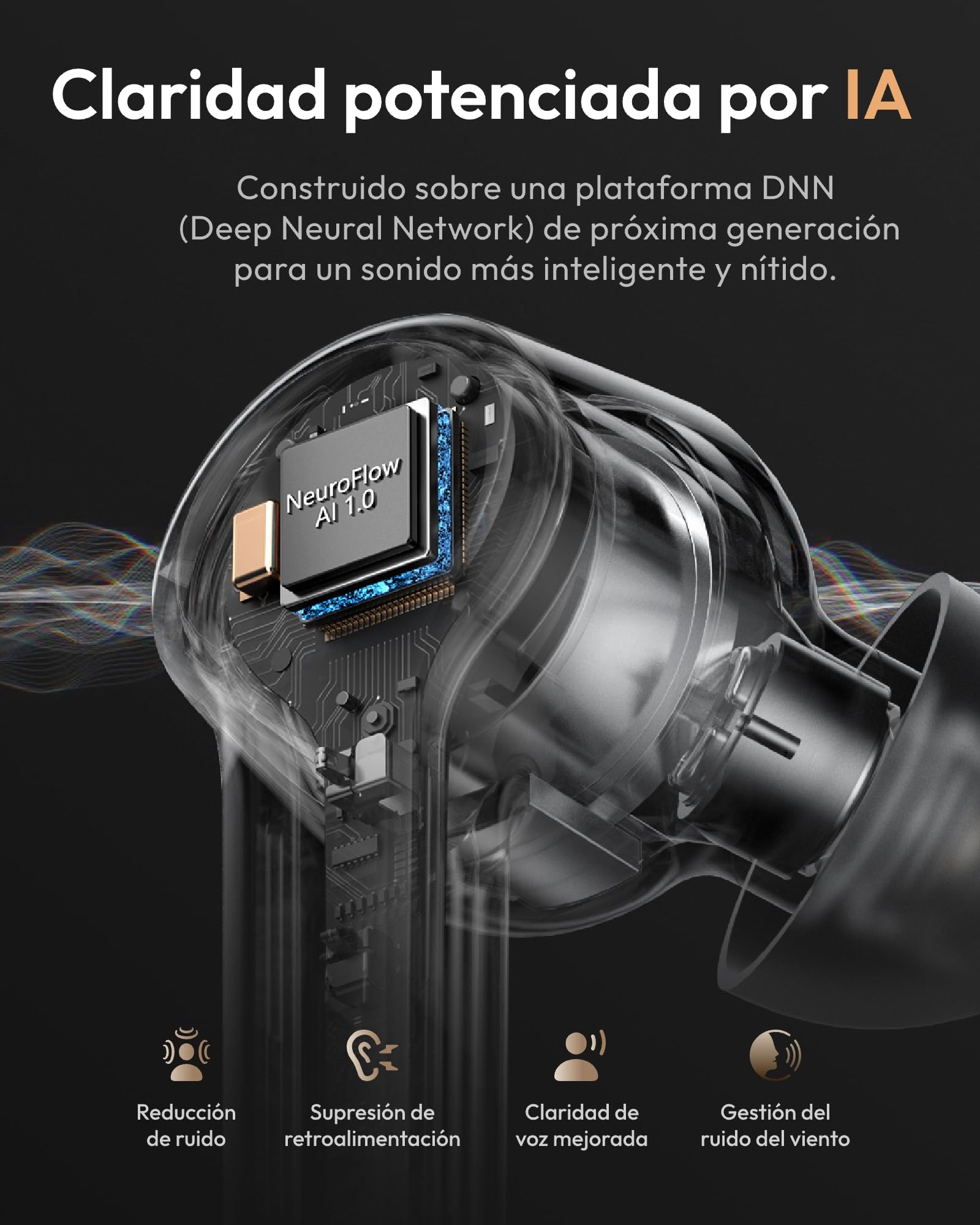Diamond X1 Amplificador de Sonido con Bluetooth 5.3, App iOS/Android, 16 Canales y Reducción de Ruido, Blanco