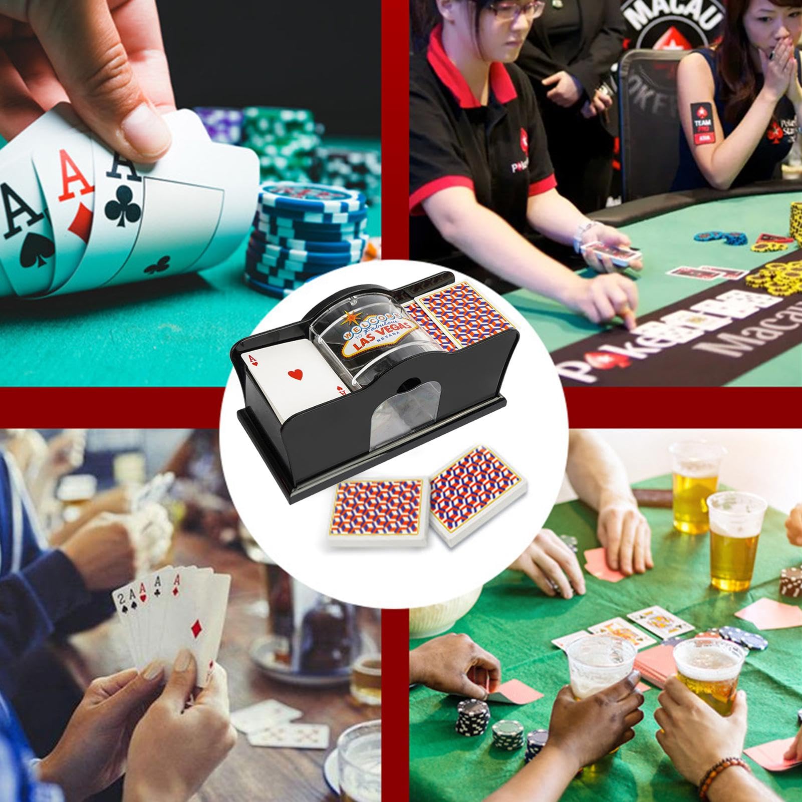 Mélangeur de cartes automatique - Jeu pour malvoyant - Tous Ergo Mélangeur de cartes automatique - Jeu pour malvoyant - Tous Ergo