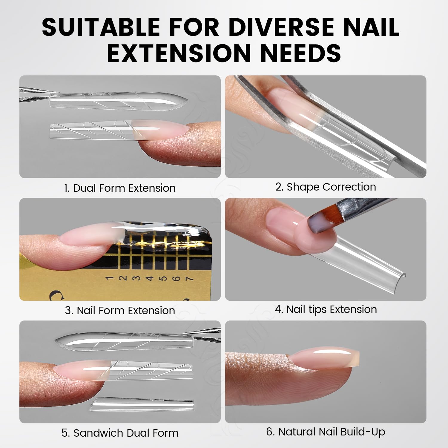 YOKEFELLOW Pureform Żel do paznokci Poly Nail Gel 50g, wolny od HEMA i TPO, mlecznobiały żel do przedłużania paznokci do profesjonalnego użytku w salonie (PF02 Pure Snow)
