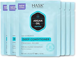 HASK ARGAN OIL Repairing Deep Conditioner Treatments for all hair types, color safe, gluten free, sulfate free, paraben fr...