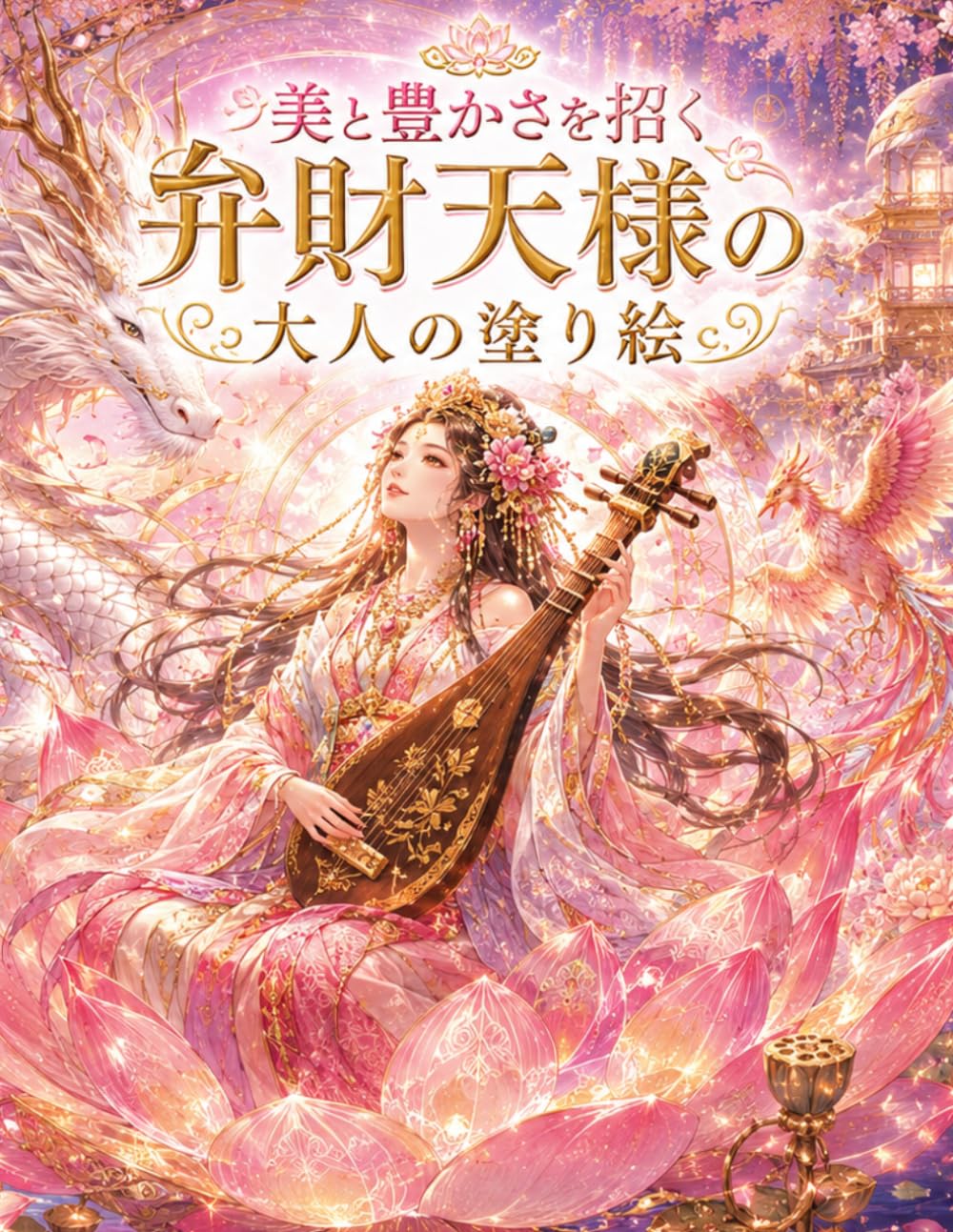 美と豊かさを招く弁財天様の大人の塗り絵: 金運 財運 美と芸術を司る弁財天様と神獣たちが織りなす 心安らぐ和風幻想塗り絵 (幸運を引き寄せる神秘ぬりえシリーズ)