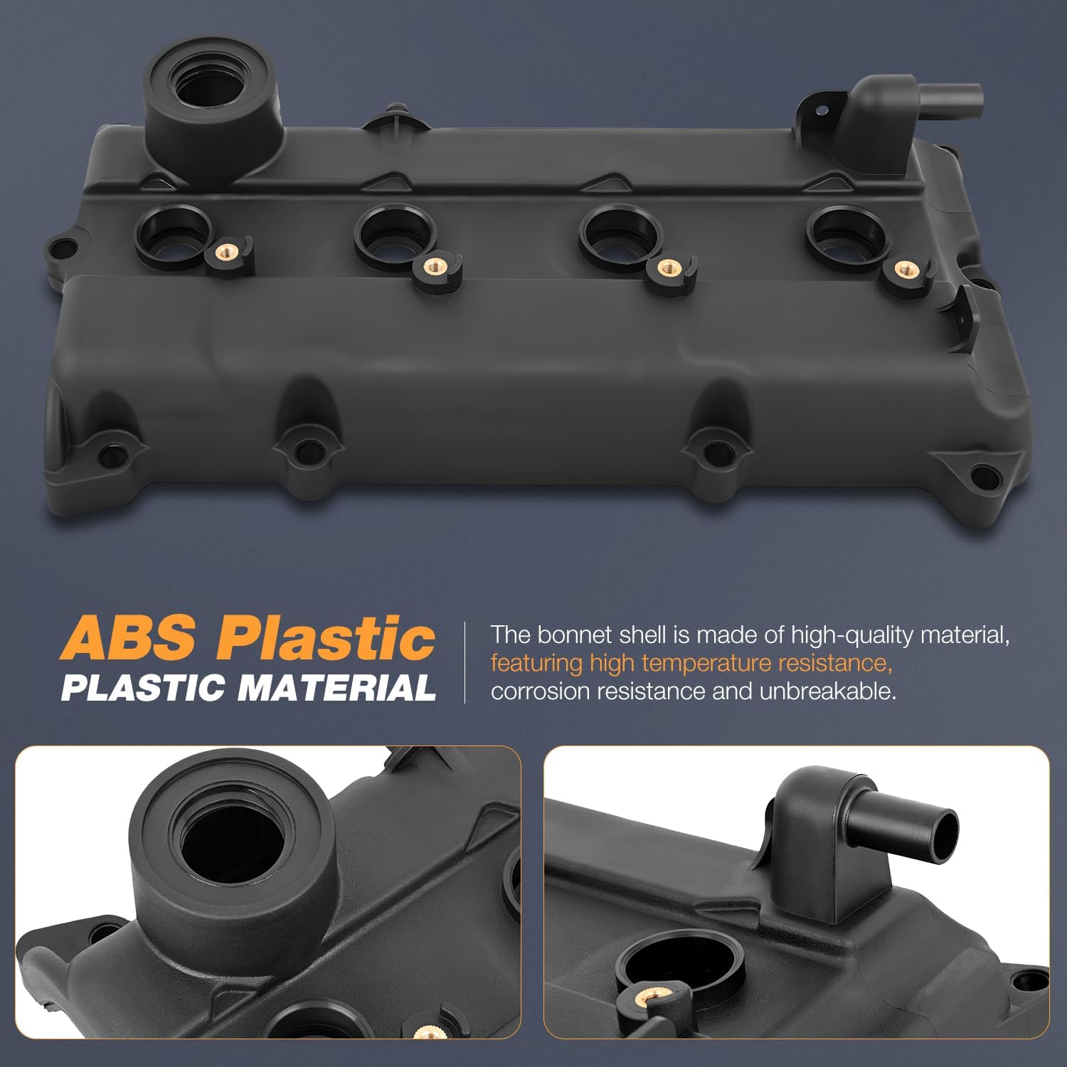 Nilight Engine Valve Cover Set for Nissan Altima S SL 2002 2003 2004 2005 2006, Base 2002-2004 2006, for Sentra S 2004, Engine Valve Cover for Sentra SER, SER Spec V 2002-2006, 2.5L (Bolts Included)