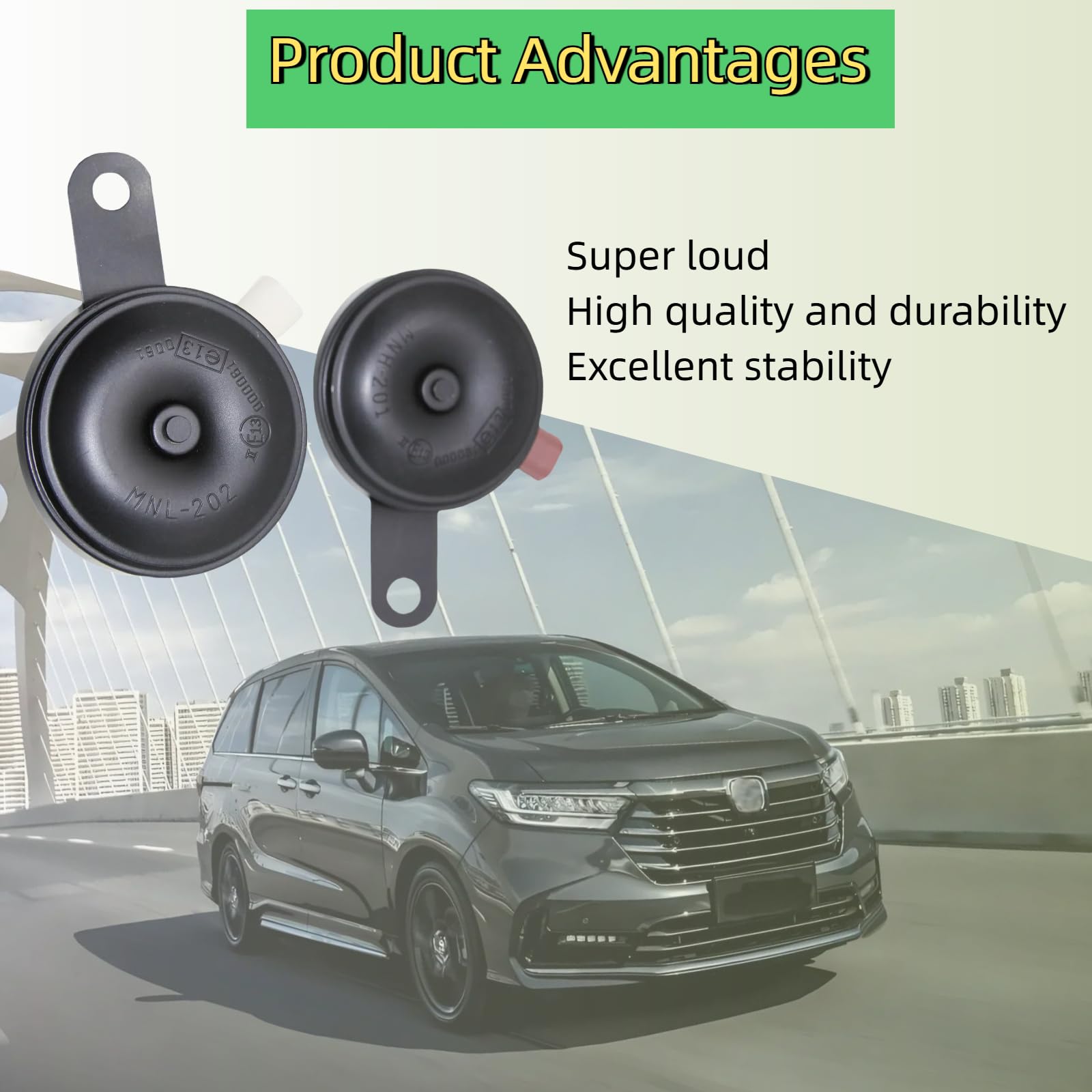 Buzina Vexillaris Para Honda Civic, CR-V, Accord - Substituição 38100-S84-H01, Som Potente
