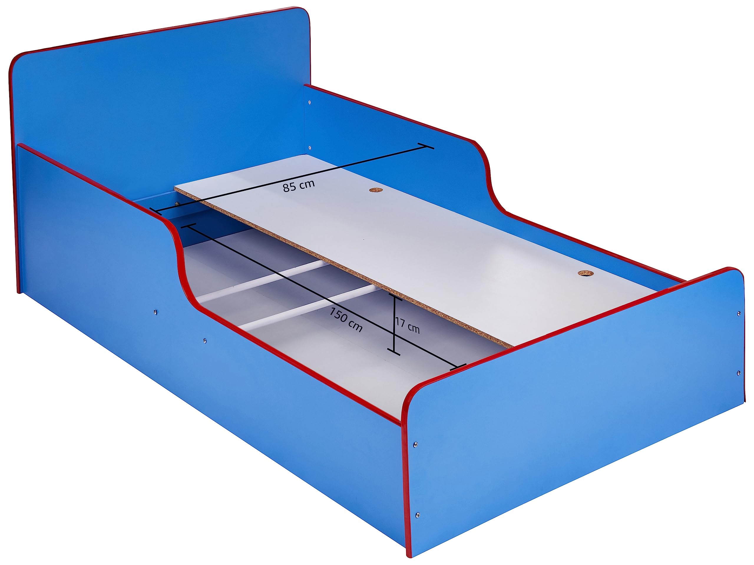 Amazon Brand - Solimo Phobos Engineered Wood Kids Bed with Storage (Matte Finish, Blue) - Image 5 thumbnail