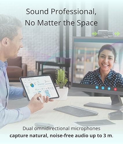 Miniatura 5 de AVerMedia PW515 4K Ultra HD Business Webcam con AI Auto-Framing para transmisión, videollamadas, sensor Sony, funciona con CamEngine, Teams, Zoom,