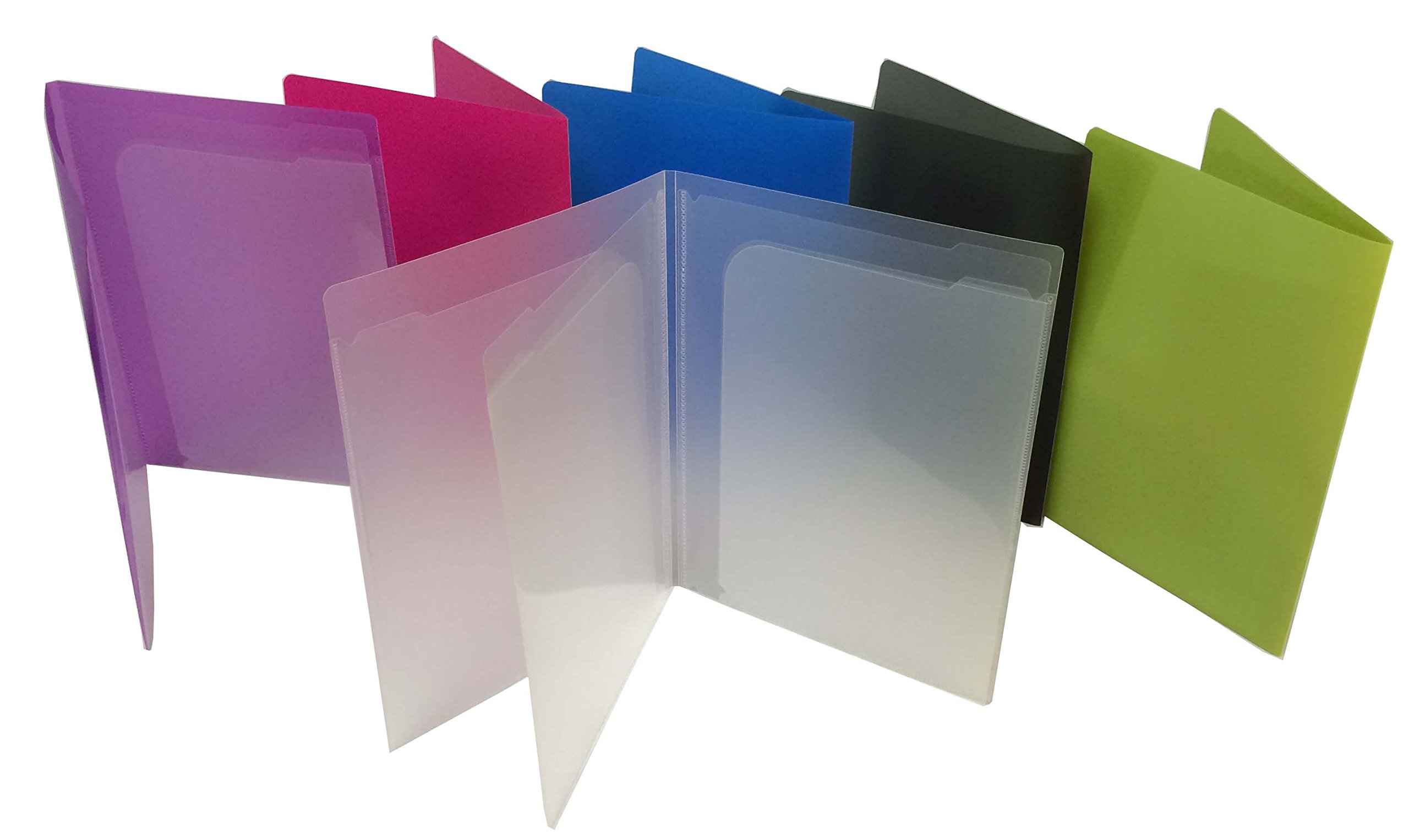 Filexec Products 4 Pocket Port/Folder, Assorted, Pack of 6 (50373-3140)