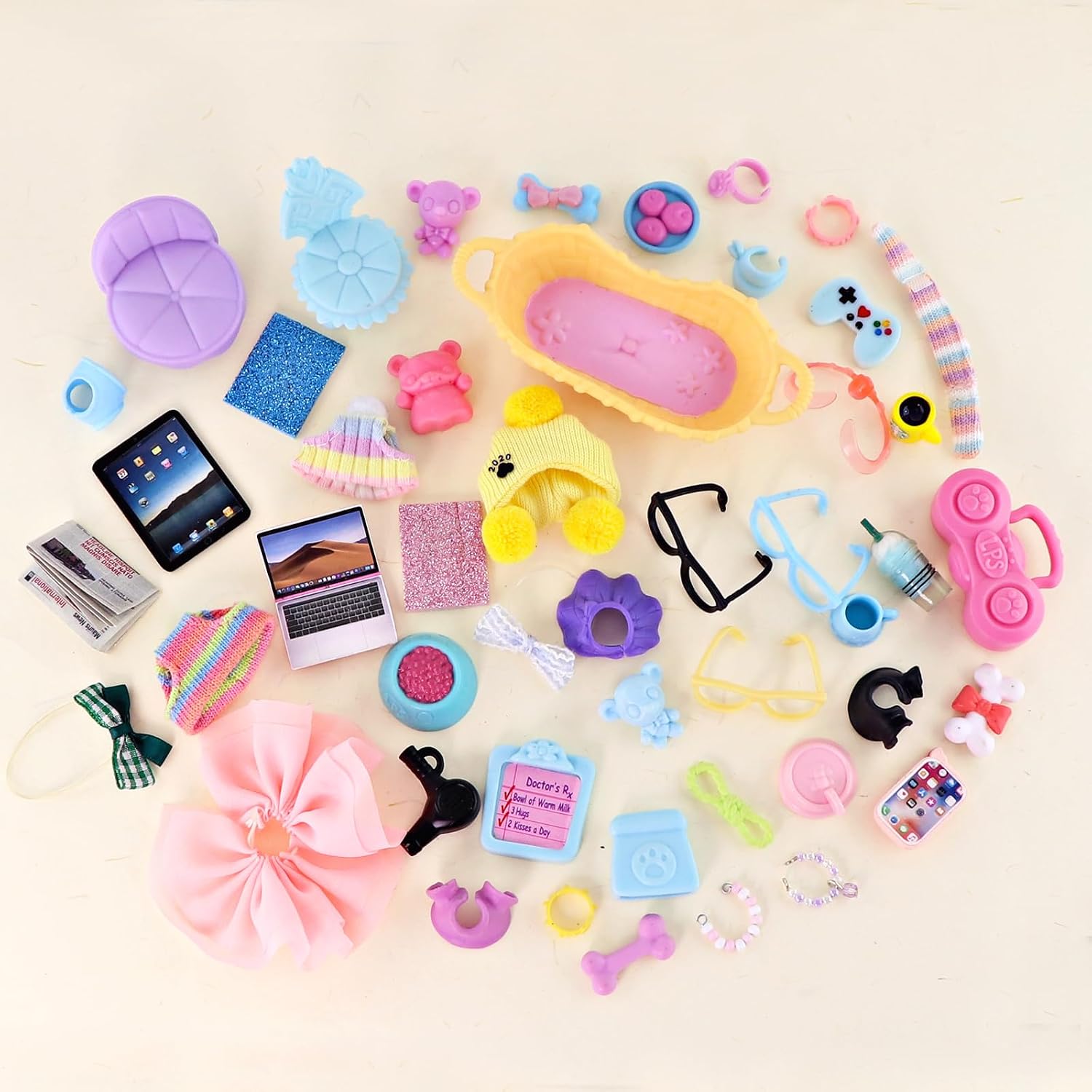 Mini Random 15 Pcs Accessories, DIY Supplies for Pet Dog Cat Decoration