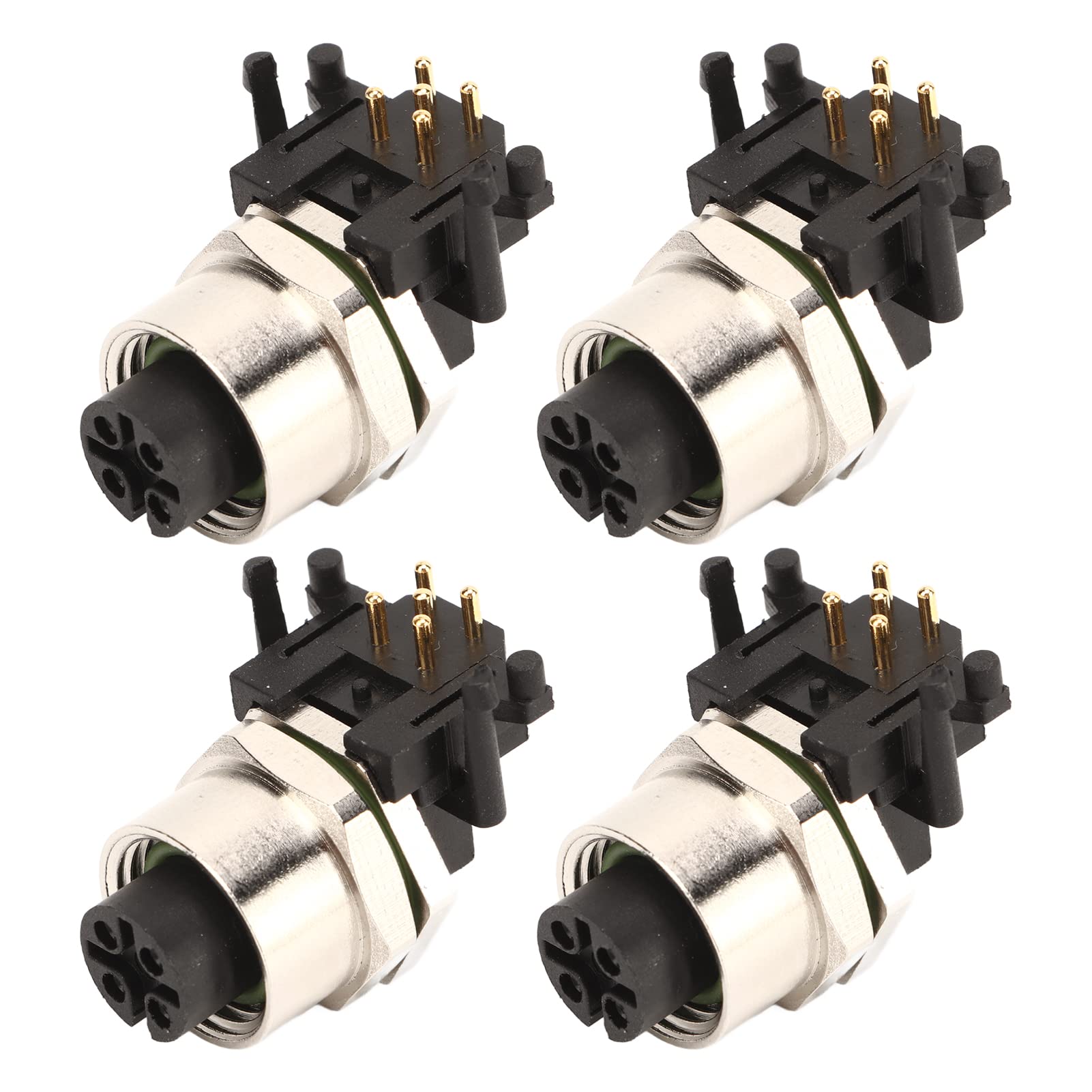 4pcs 5Pin Aviation Socket Connector, Aluminum Alloy, for RV and Boat, Performance in Harsh Environments, Universal for Waft and