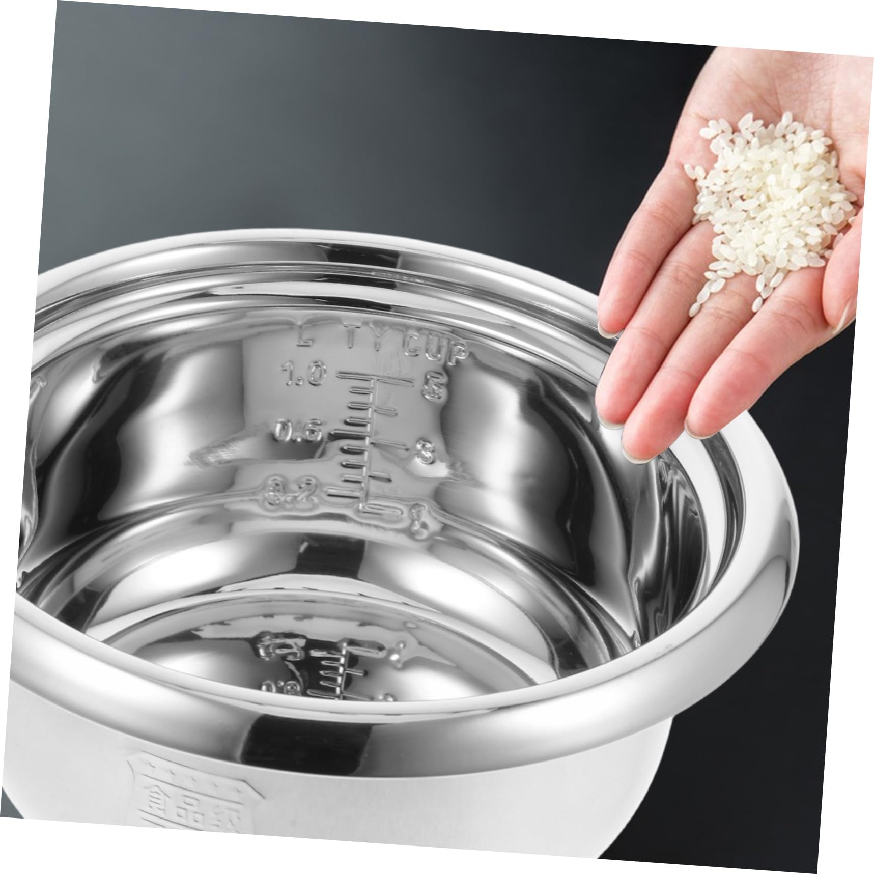 Accessoires Cuiseur Riz Doublure Intérieure en Acier Inoxydable pour Cuiseur à Riz, Revêtement Antiadhésif, Compatible, Distribution Homogène de Chaleur pour Cuisson