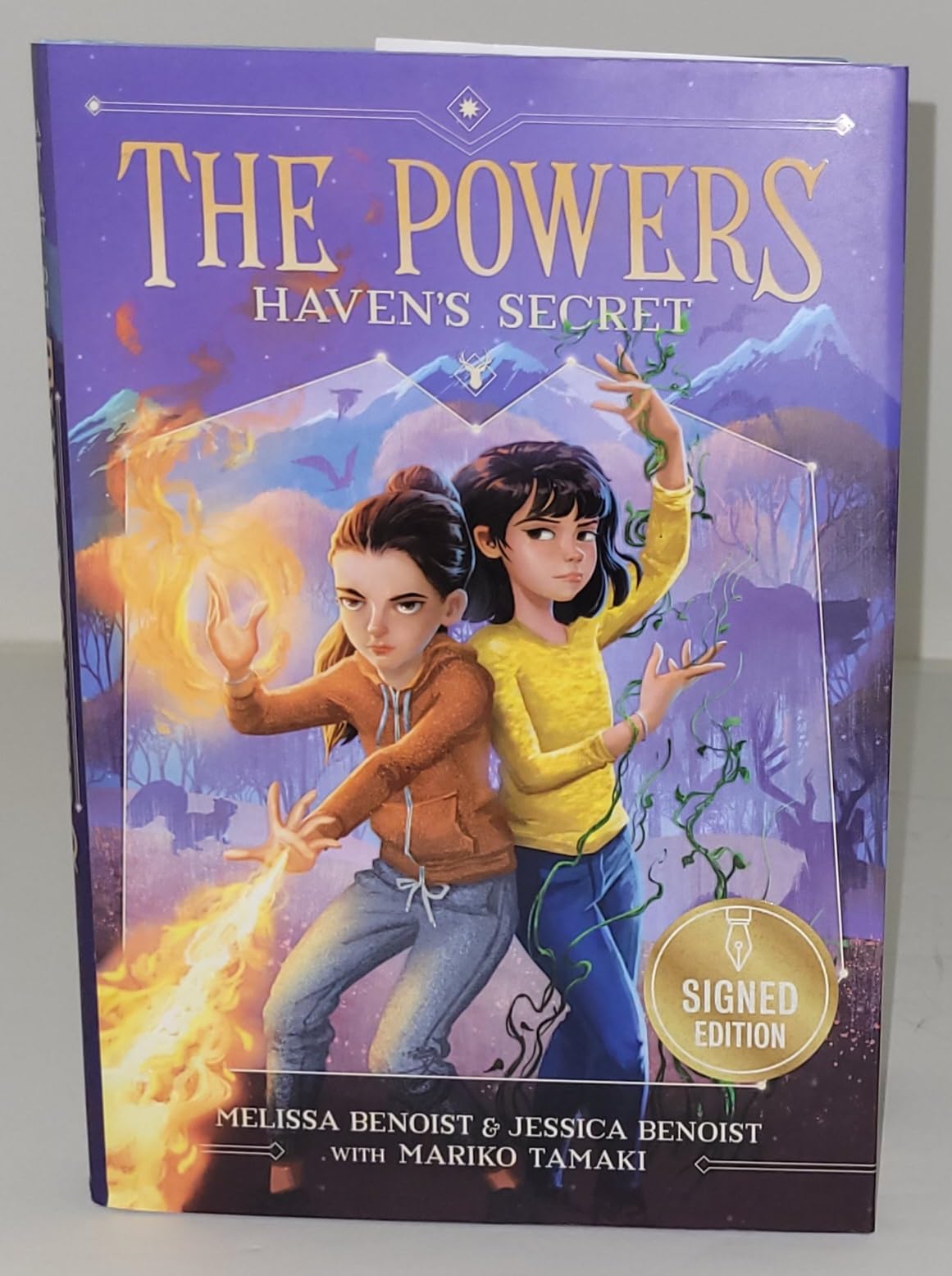 MELISSA BENOIST signed 'HAVEN'S SECRET (The Powers Book 1)' HARDCOVER Book FIRST EDITION FIRST PRINTING Supergirl autographed with Jessica Benoist-Young Co-Author Mariko Tamaki