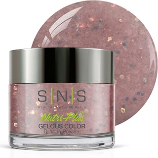 SNS Nail Dip Powder, Gelous Color Dipping Powder - Curieuse (Purple/Mauve, Shimmer) - Long-Lasting Nail Color Lasts 14 Days - Low Odor & No UV Lamp Needed - 1.5 Oz