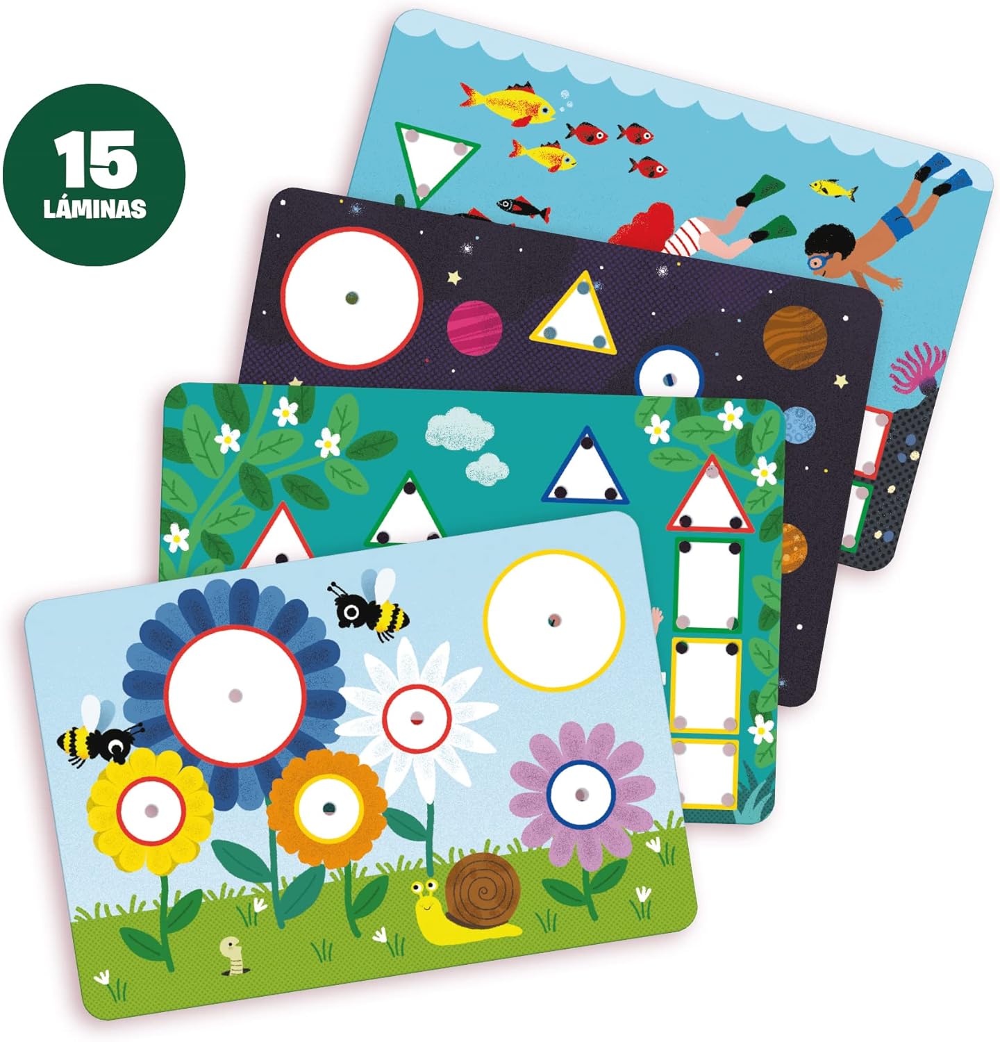 Diset I Learn Shapes and Colours Educational Game for Children from 3 Years, Red, 63798