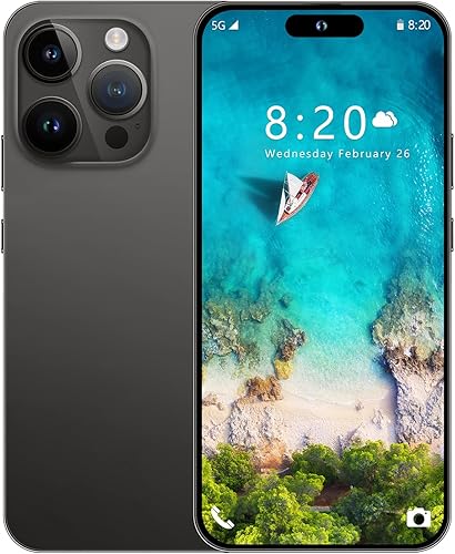 xixaomiro i15Pro Max Android 13 Smartphone 5G, desbloqueado, 12 GB de RAM + 512 GB, expandible a 1 TB, pantalla FHD de 6.8 pulgadas, batería de 6800