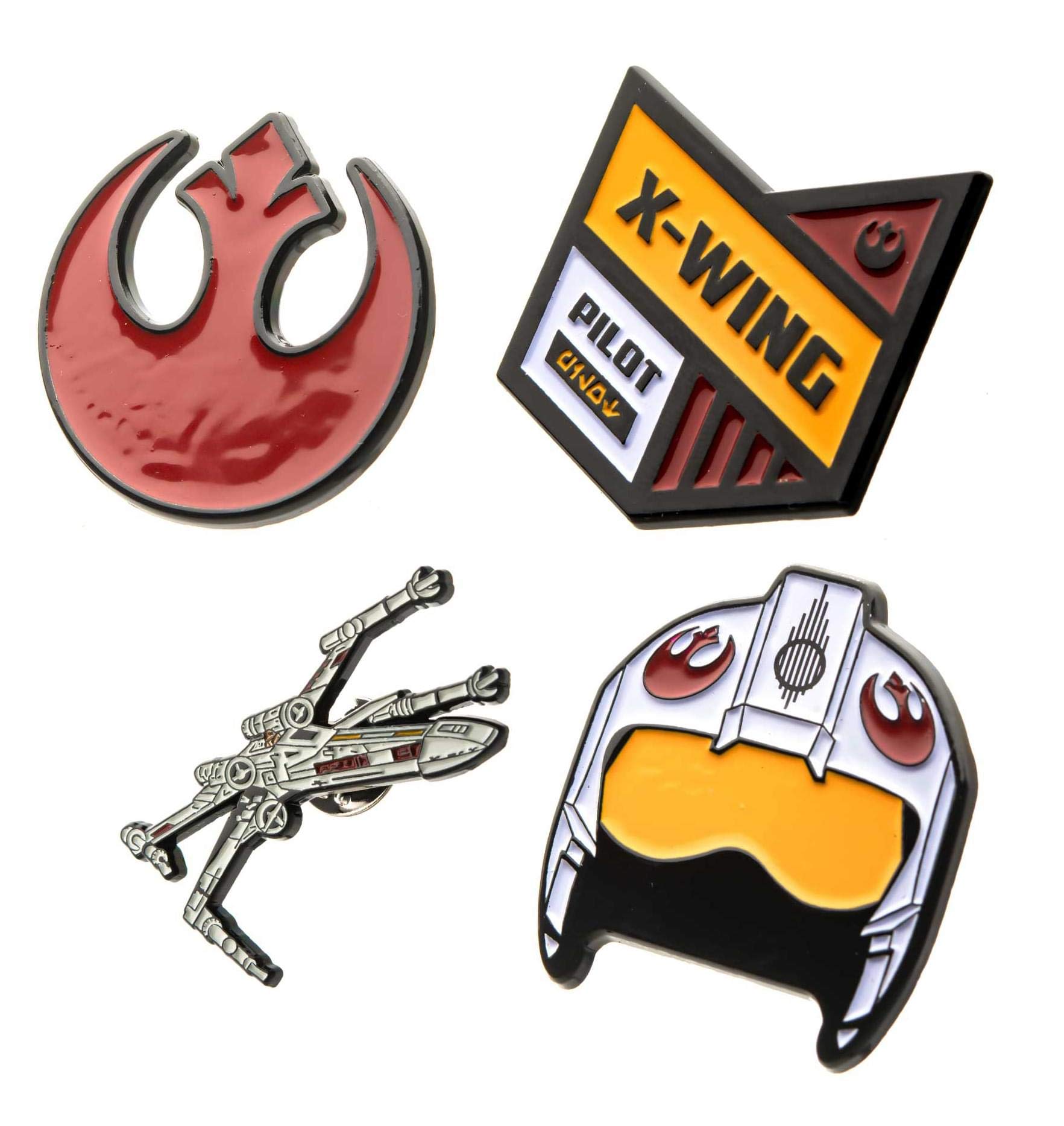 Salesone Star Wars Rebel 4 Pin Set, Einheitsgröße, Metall, Kein Edelstein