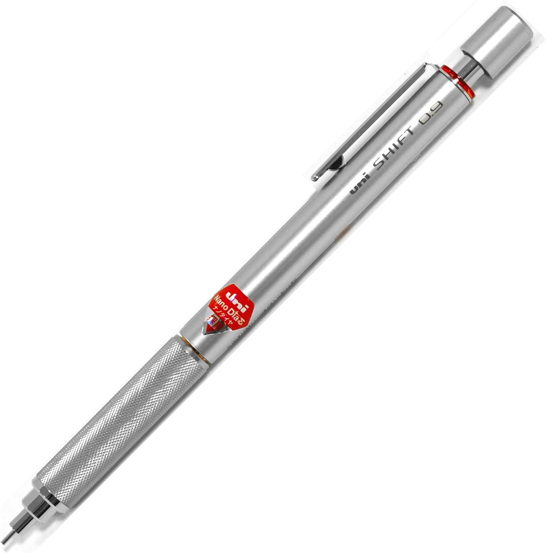 Uni Mechanical Pencil, SHIFT, 0.5mm, Silver with Red Accent (M91010.26)