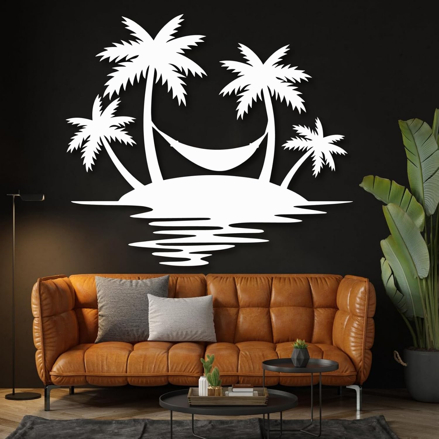 Amazon.com : Palm Tree Metal Wall Decor,Palm Tree Outdoor Wall Art ...