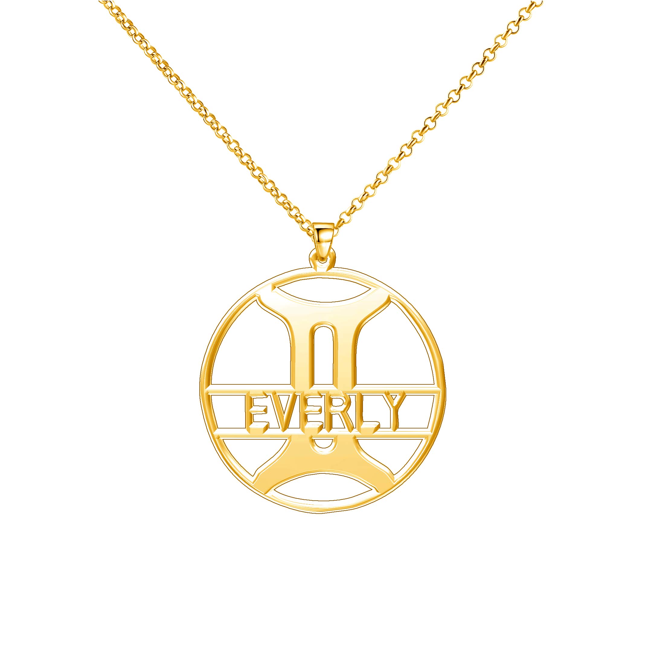 LoEnMe Jewelry Gold Plated Gemini 925 Any Name Urban Personalized Custom Guys Pendant Wolf Women Nec
