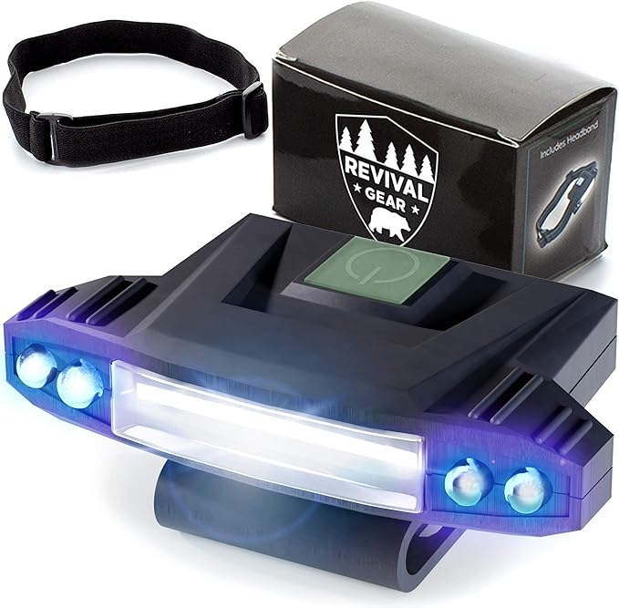 Hat Light Rechargeable LED Headlamp Head Lamps Strap Clip On