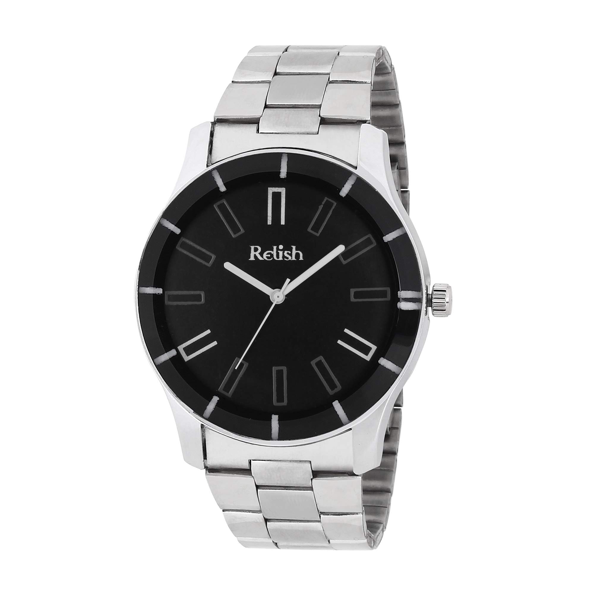 Relish Men Black Stainless Steel Analog Display Quartz Watch Black Strap | RE-BB1104 (B08JLVPQ28) Amazon Price History, Amazon Price Tracker