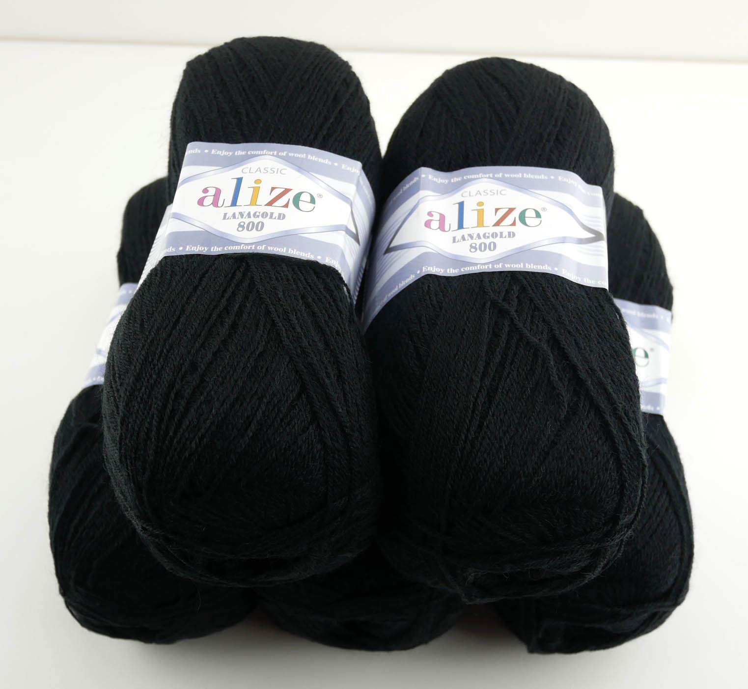 Alize Lanagold 800 – Türkische Wolle 5x100g (800m) Für Stricken & Häkeln – Weich, Fein, 49% Wolle/51% Acryl