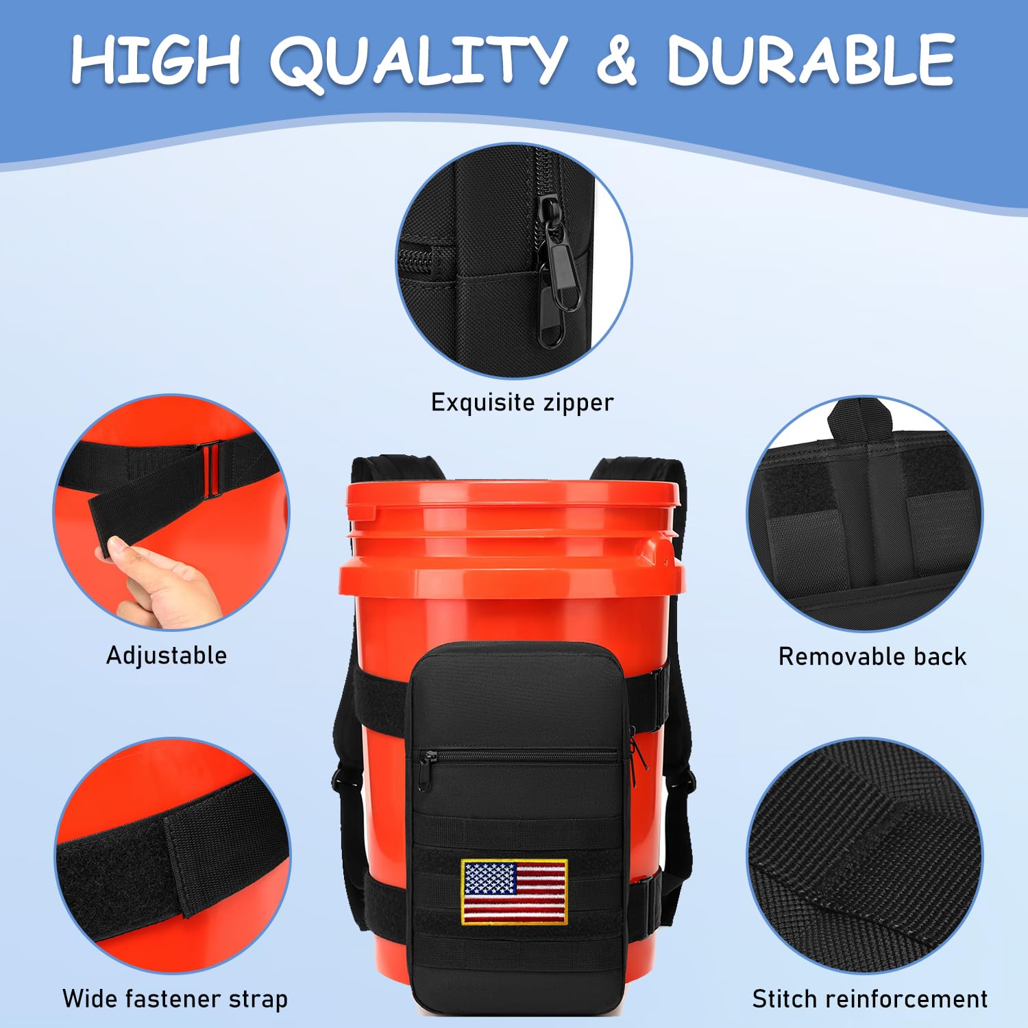 Amazon.com : XINTREY Utility Bucket Backpack 6 Gallon Bucket