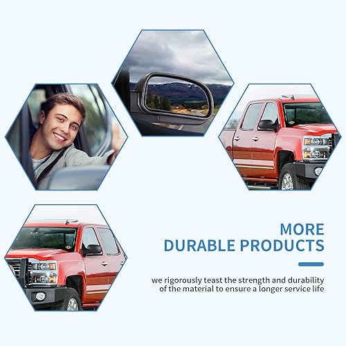 Miniatura 5 de ECCPP Espejo de remolque apto 02-09 para Chevy TrailblazerTrailblazer EXT 03-08 para Isuzu Ascender 02-04 para Oldsmobile Bravada 02-09 para GMC