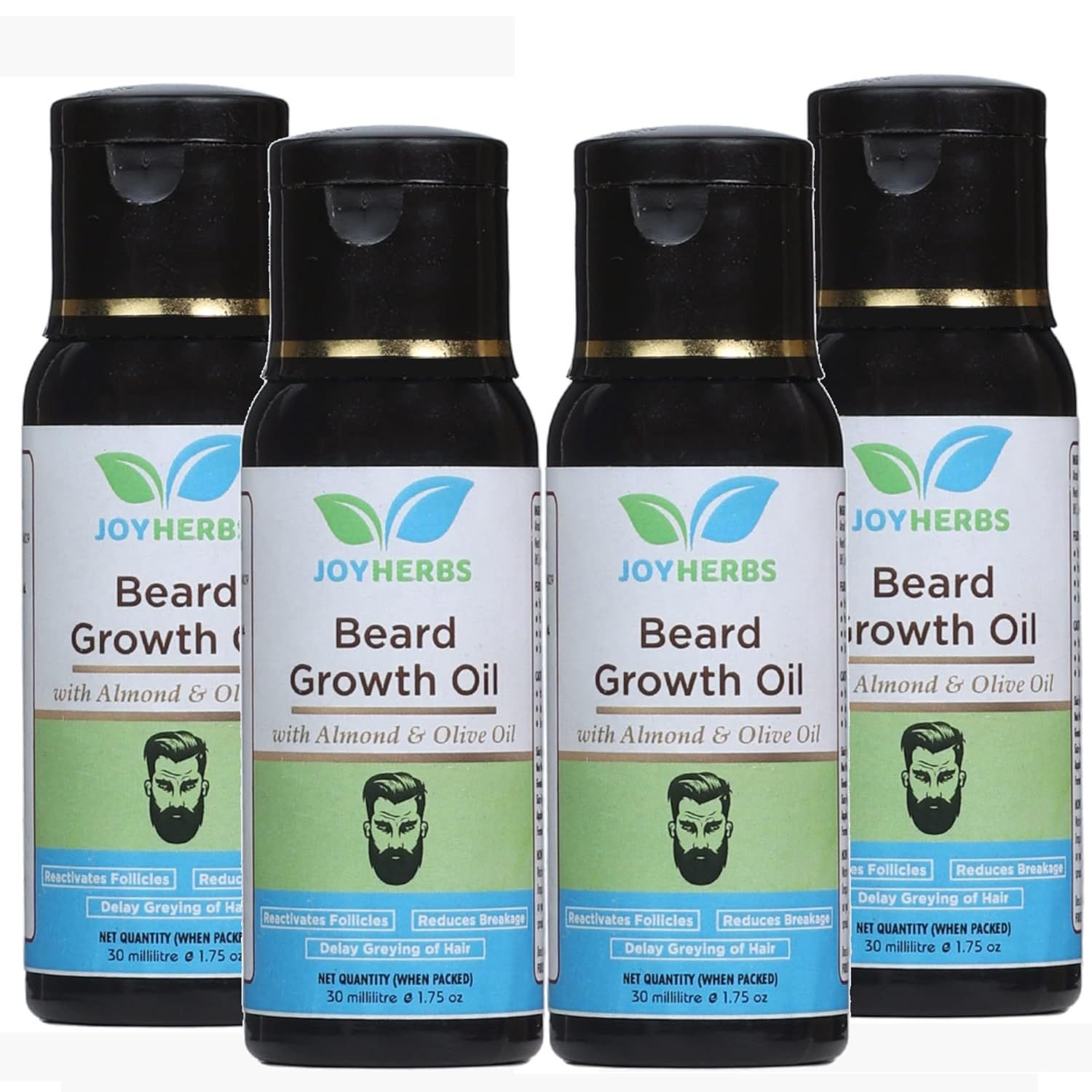 JOYHERBS Beard Growth Oil, 100 Natural Beard Oil for Men, Best Beard