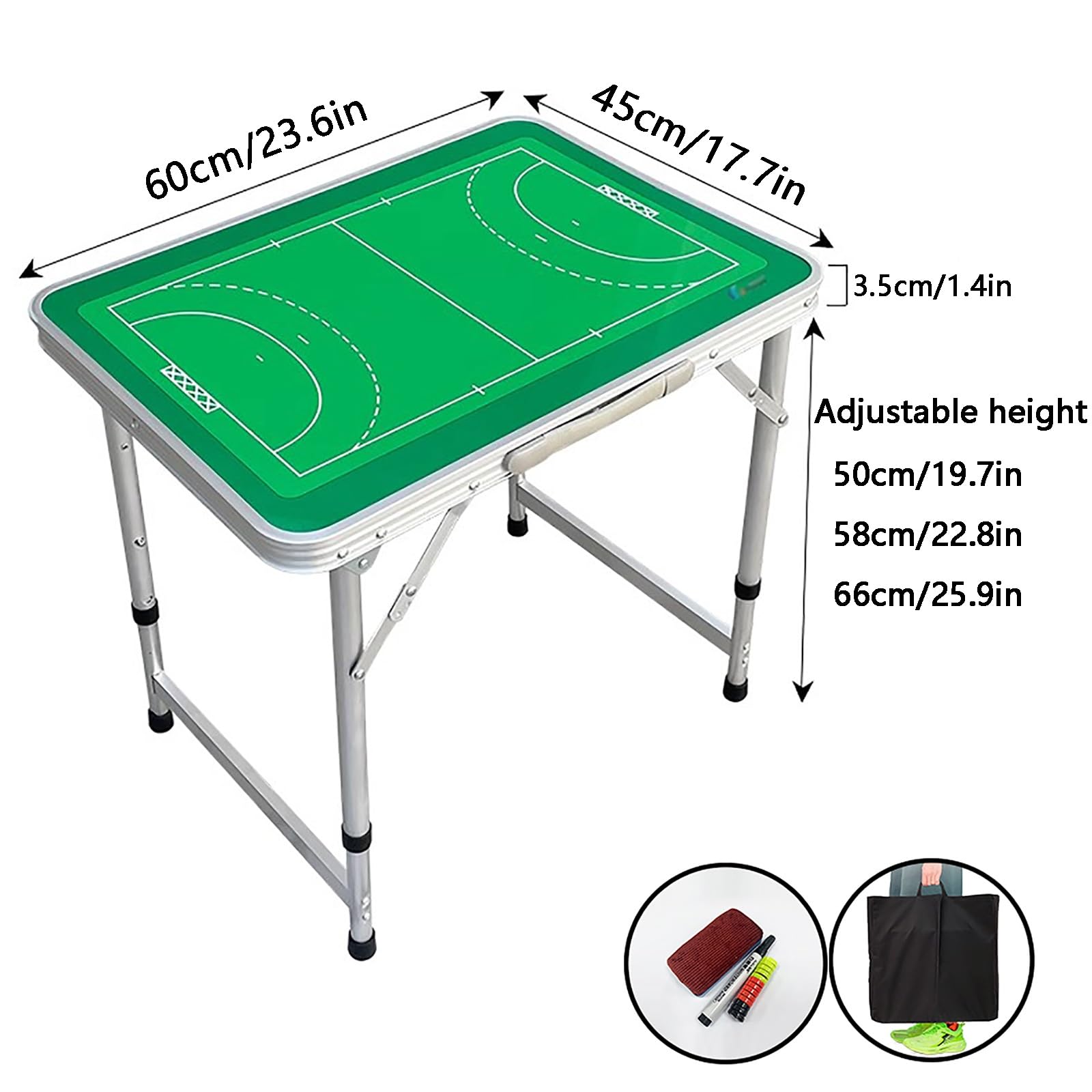 Magnetisches Handball-Trainingsbrett, Faltbarer Handball-Taktiktisch, mit Aufbewahrungstasche, Leicht zu Tragen, Höhenverstellbar, Robust und Langlebig, for Strategische Führung