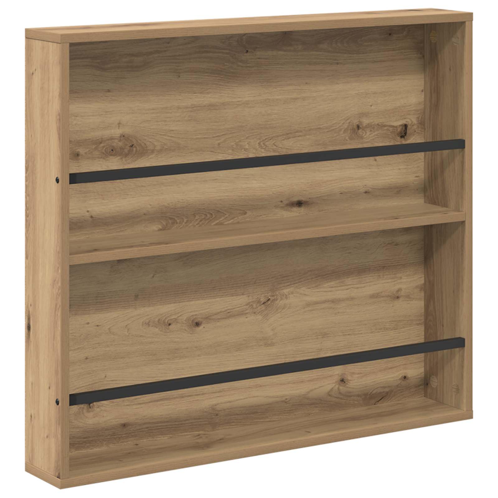 Générique Nowoczesny stojak na czasopisma z drewna inżynierskiego, dębowy stojak na czasopisma, 80 x 12 x 70 cm, minimalistyczny design z regulowanymi półkami, do salonu lub biura, do przechowywania