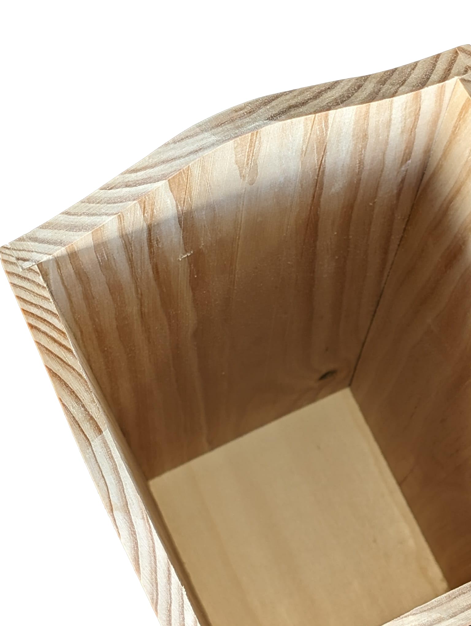 GRECA Paraguero con Ondas de Madera de Pino Macizo. En Crudo, para Pintar. Medidas (Ancho*Fondo*Alto): 22 * 22 * 50 cm.