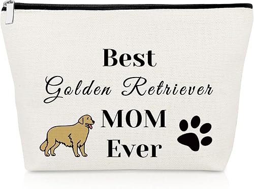 Golden Retriever - Regalo para amantes de los perros, regalo para mamá Golden Retriever, bolsa de maquillaje para perro, regalo para mamá, regalo