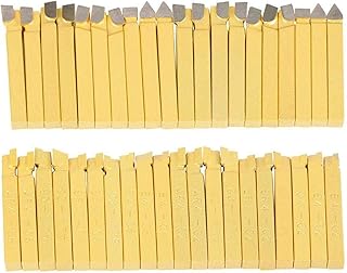 20 Pieces 1/4” Carbide Tipped Welding Milling Cutting Turning Tool Set, Lathe Cutting Tools Lathe Indexable Carbide Insert Tool Bit Cutting Set for Mini Metal Lathe CNC Lathes