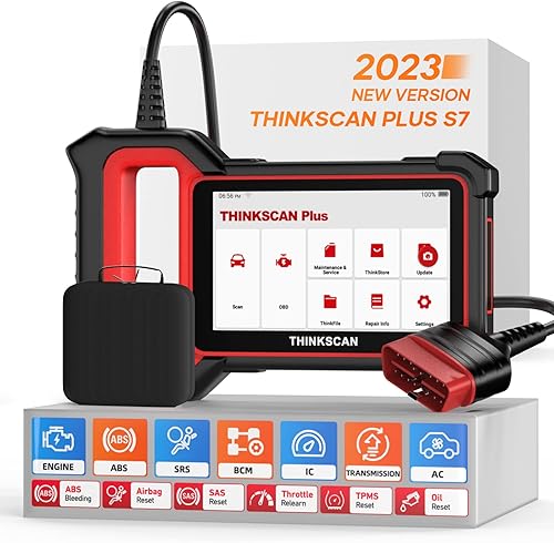 Thinkscan Plus S7 OBD2 Scanner Car Diagnostic Scanner for Engine ABS Airbag Transmission AC BCM IC Code Reader Automotive Diagnostic Scan Tool SRS
