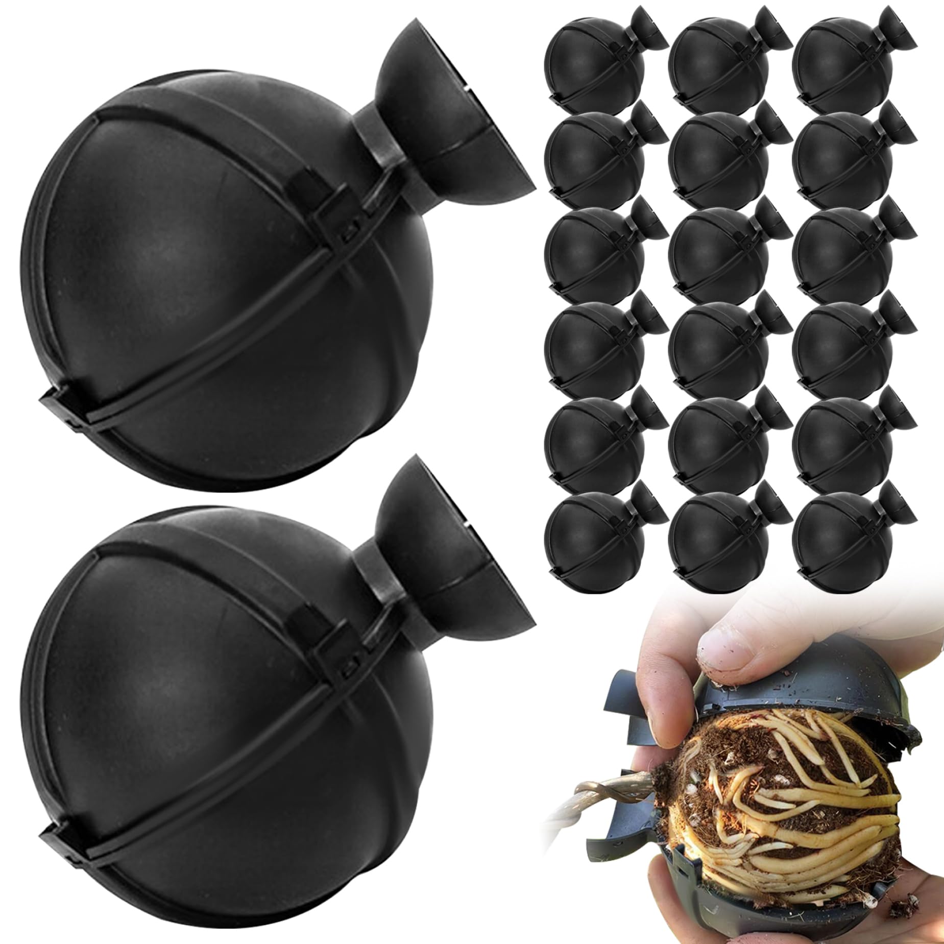 Vainas de de Aire, 20 Piezas, Bola de injerto de 3, 15 Pulgadas para Ramas de 0, 8-2cm, Bola de enraizamiento de Plantas autoblocante ventilada para jardinería