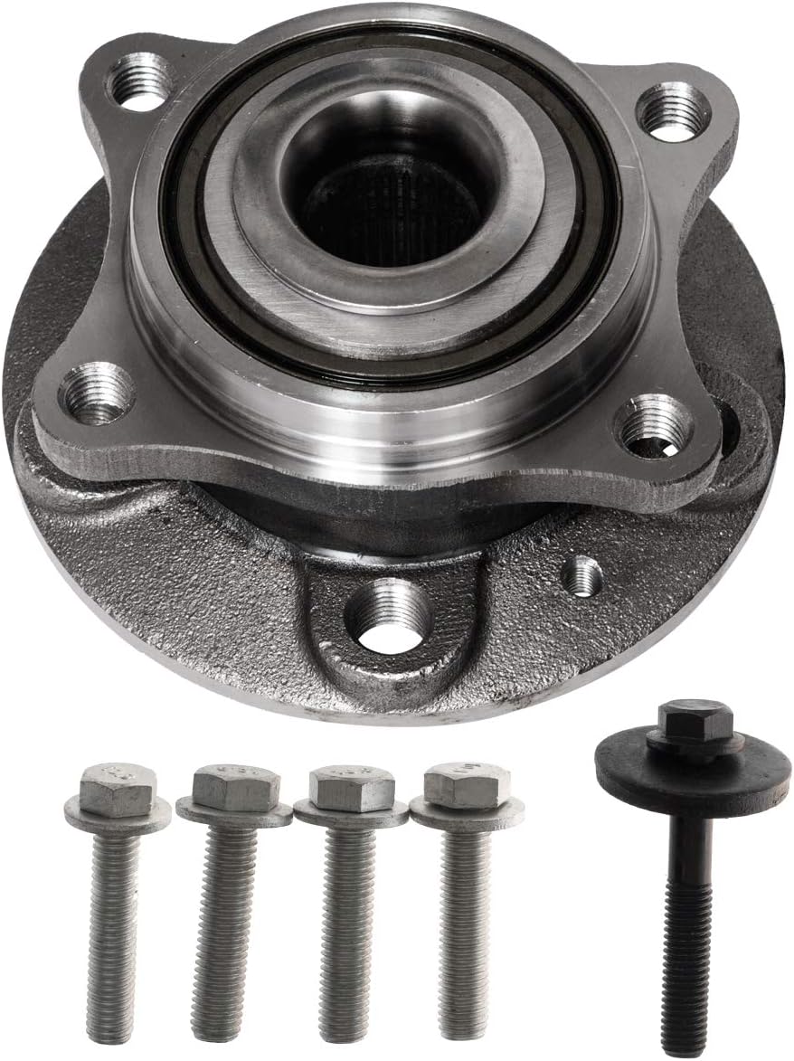 513194 Front Wheel Bearing and Hub Assembly Compatible with Vo-lvo 2001-2009 S60, 1999-2006 S80, 2001-2007 V70, 2003-2007 XC70 [5 Lug w/Bolts]