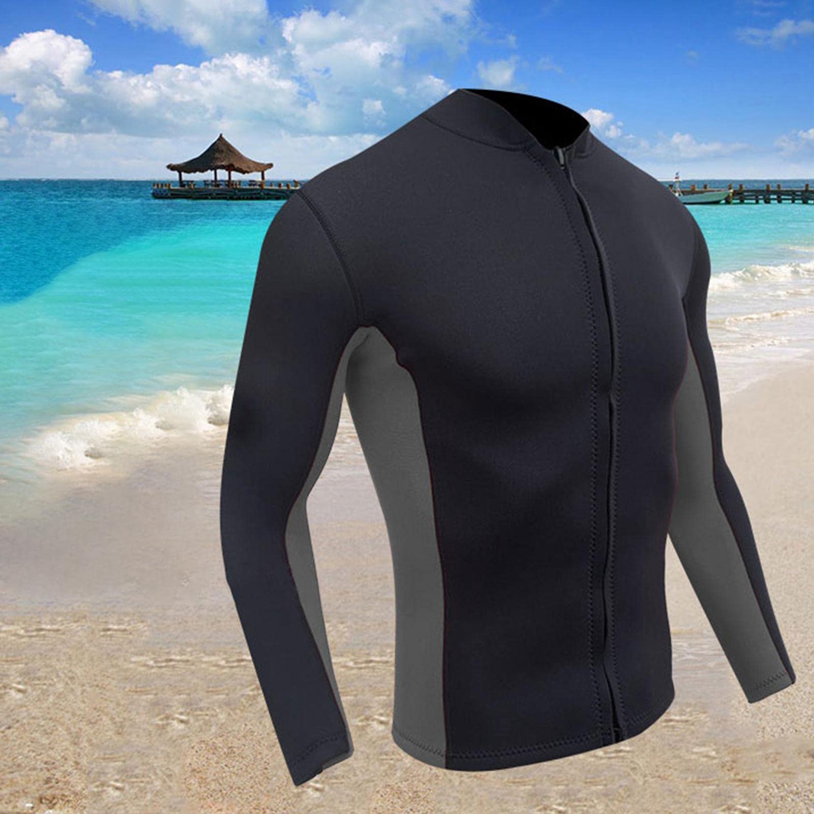 Muta Da Uomo per Adulti con Cerniera Frontale, Giacca Da Sub per Surf, Snorkeling E Acqua