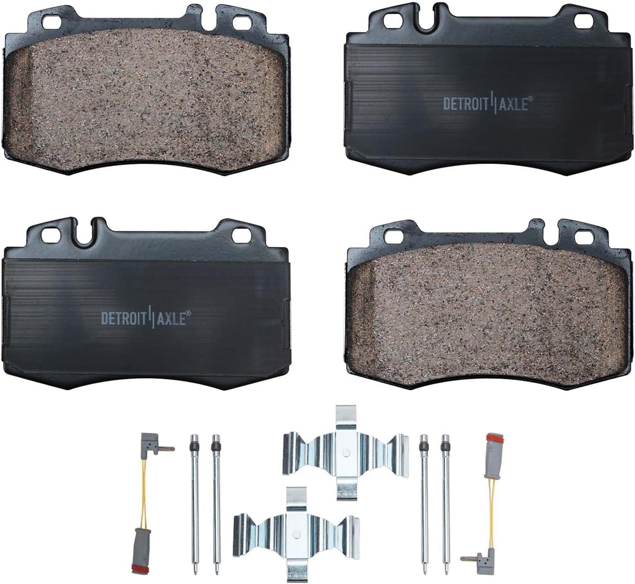 Detroit Axle - Front and Rear Ceramic Brake Pads Replacement for Mercedes-Benz CL500 CLS500 CLS550 E350 E500 E550 S350 S430 S500 SL500 SL550