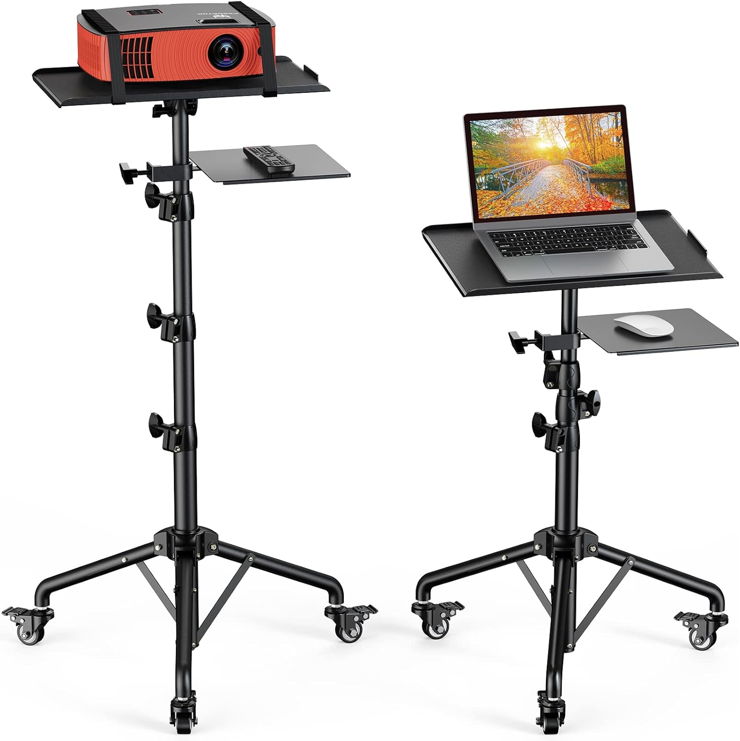 Amada Projector Stand with Wheels, Laptop Tripod Stand with
