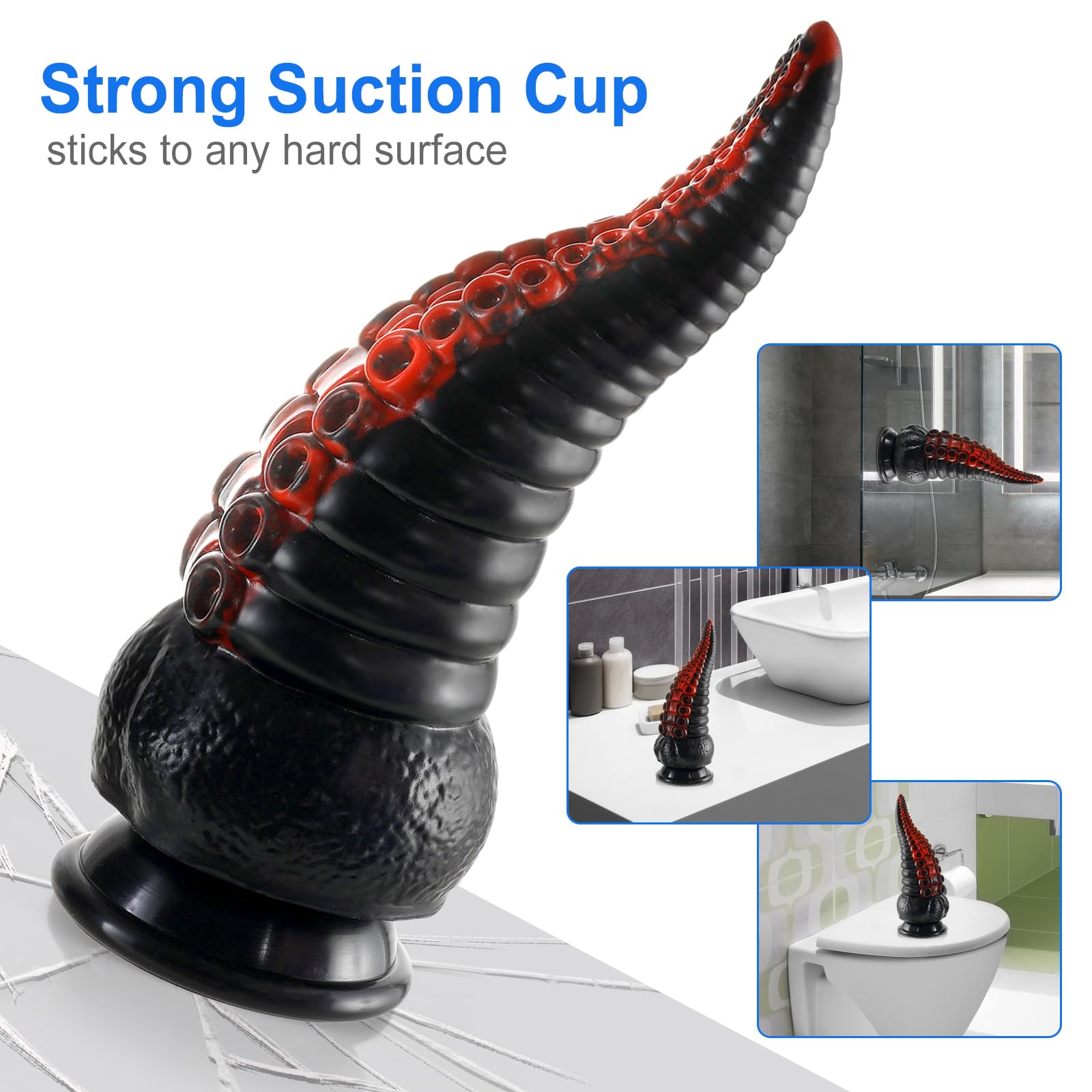 Dildo realistico con punto G a forma di tentacolo da 22 cm, dragone butt plug in silicone, grande dildo spesso con forte ventosa, giocattolo sessuale anale per adulti per donne, uomini e gay