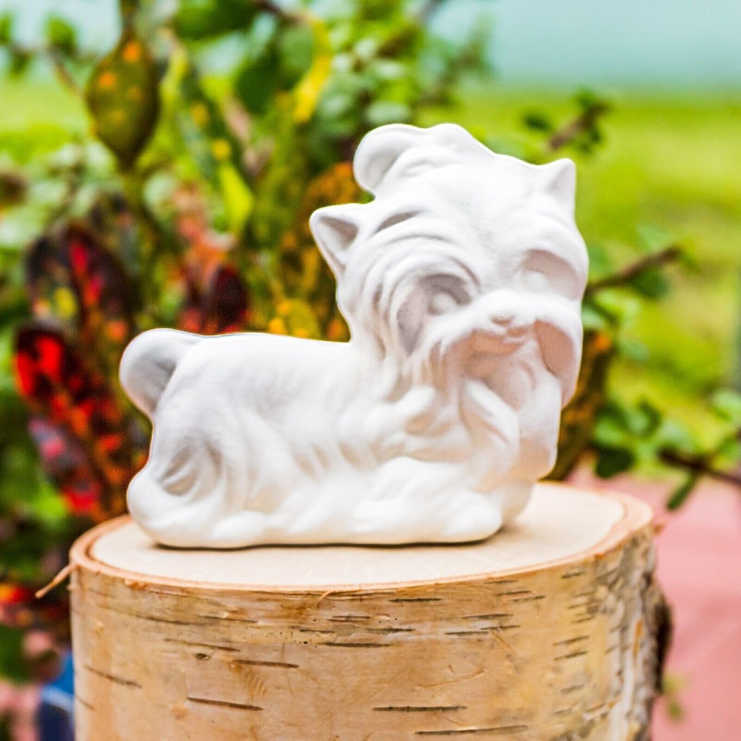 Cute Yorke Dog 3.6" Ceramic Bisque Ready to Paint Pottery